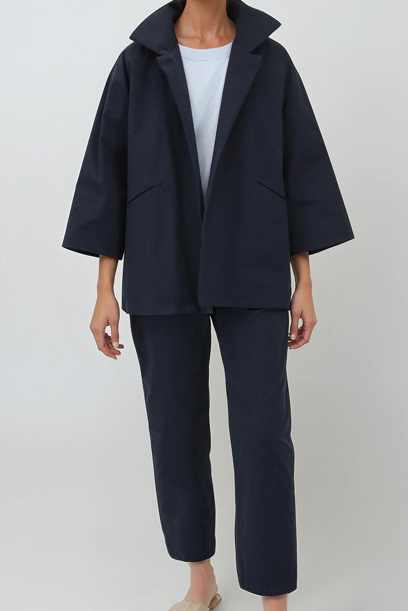 PASCAL BACK SEAMED PANT IN ITALIAN STRETCH COTTON