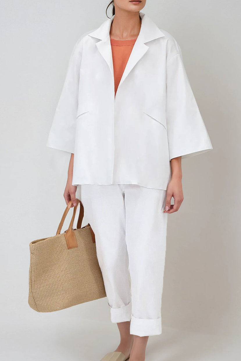 PASCAL BACK SEAMED PANT IN ITALIAN STRETCH COTTON