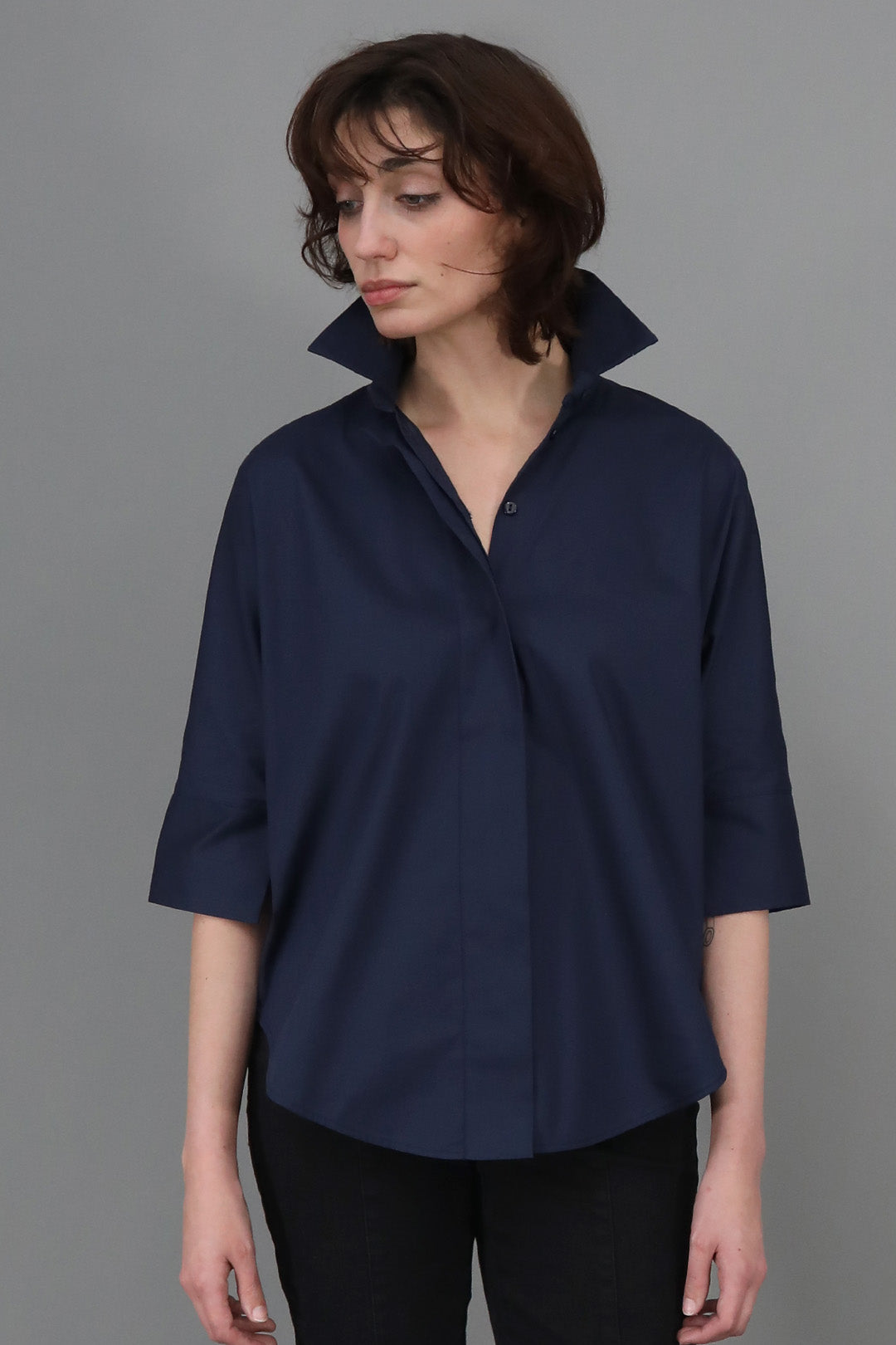 SAHANA DOLMAN SHIRT JACKET IN ITALIAN COTTON