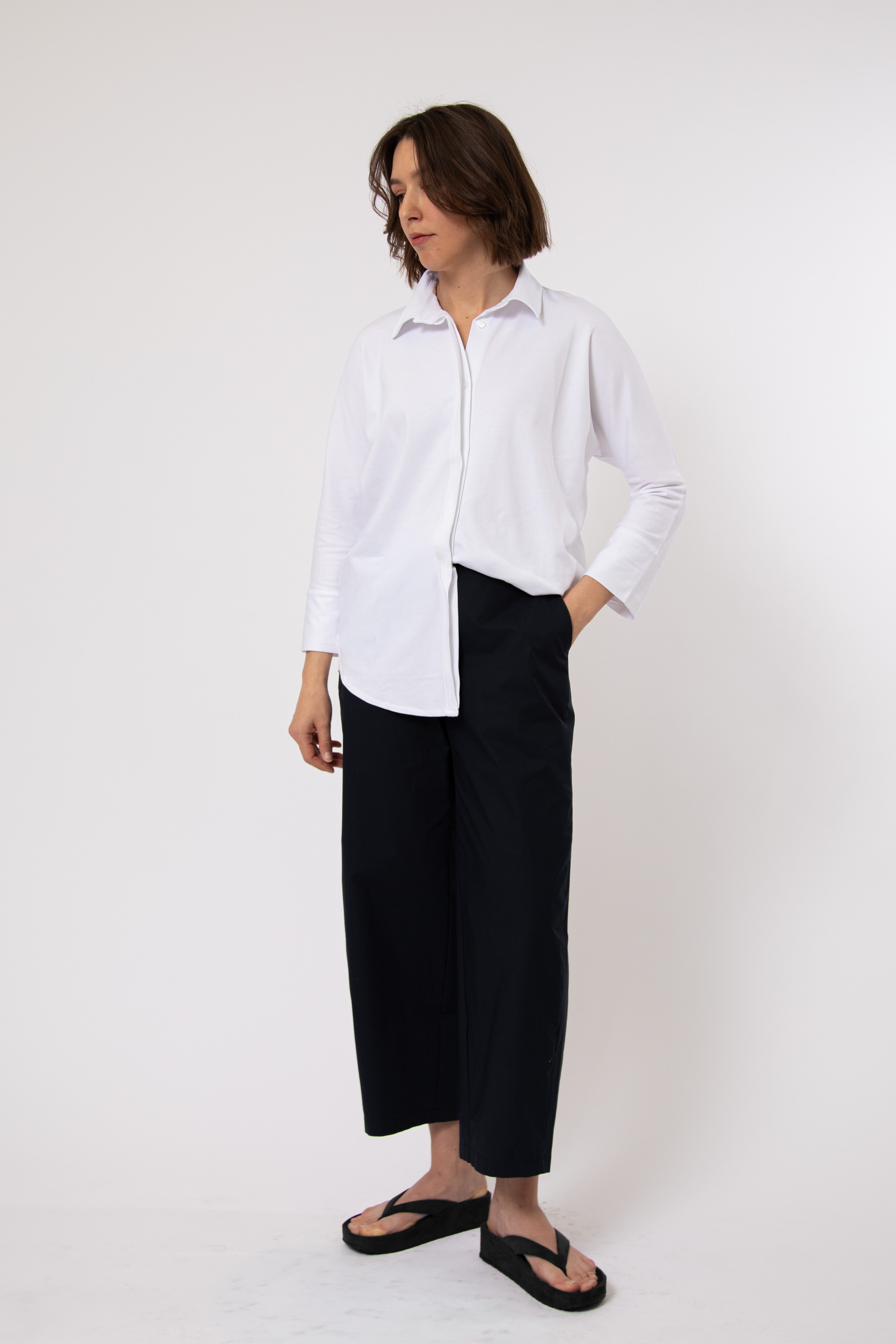 SAHANA DOLMAN SHIRT IN PIMA COTTON STRETCH