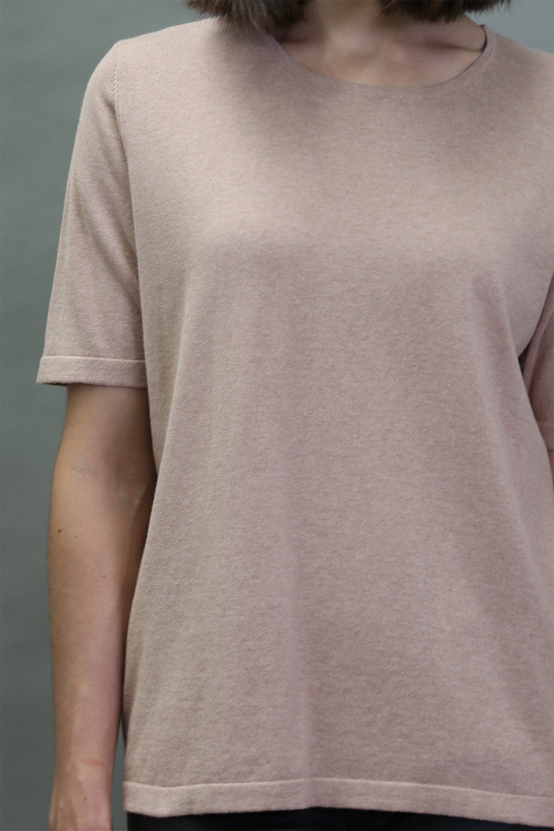 SAMI ELBOW SLEEVE TEE IN PIMA COTTON KNIT