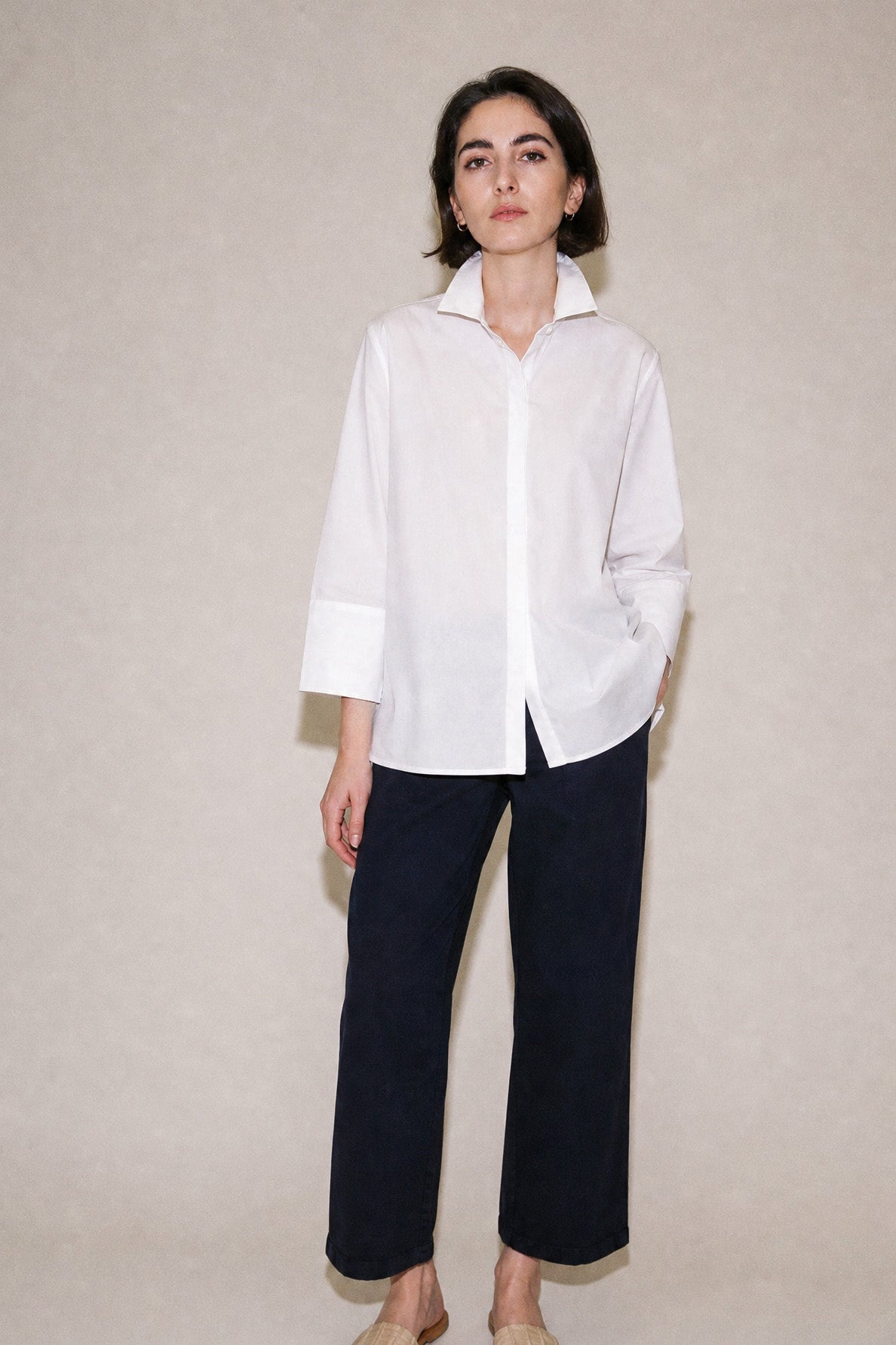 SEVILLA SHIRT IN ITALIAN COTTON POPLIN STRETCH