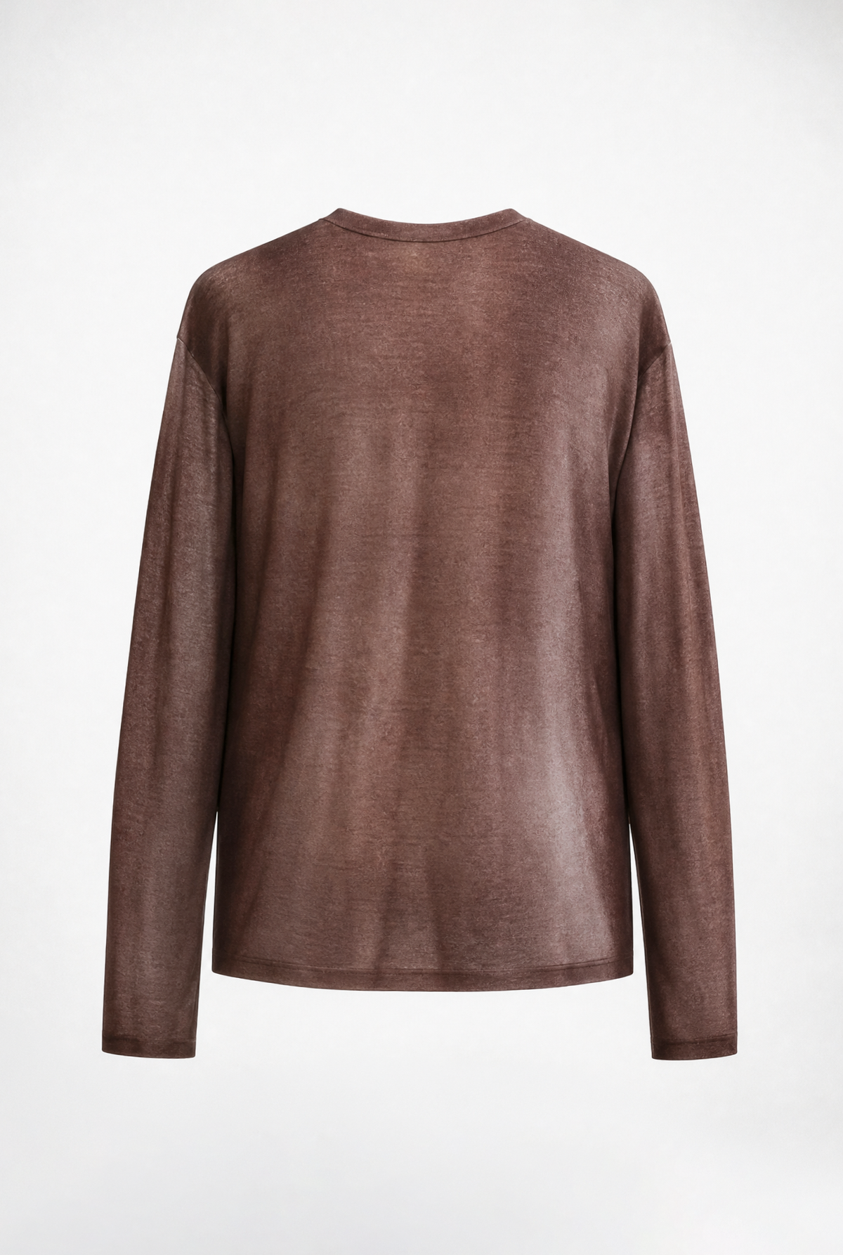 SHILOH CREW IN HAND-DYED CASHMERE CHOCOLATE PECAN