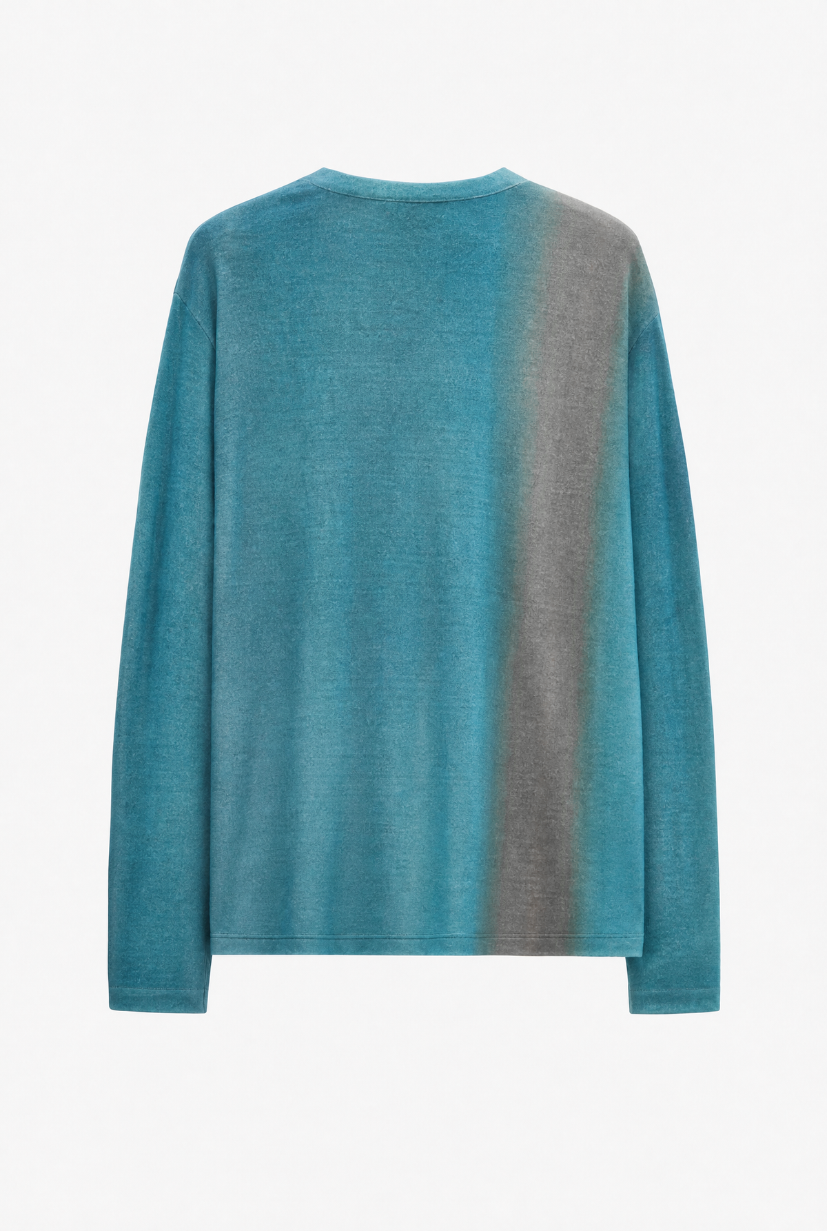 SHILOH CREW IN HAND-DYED CASHMERE TURQUOISE SQUARES