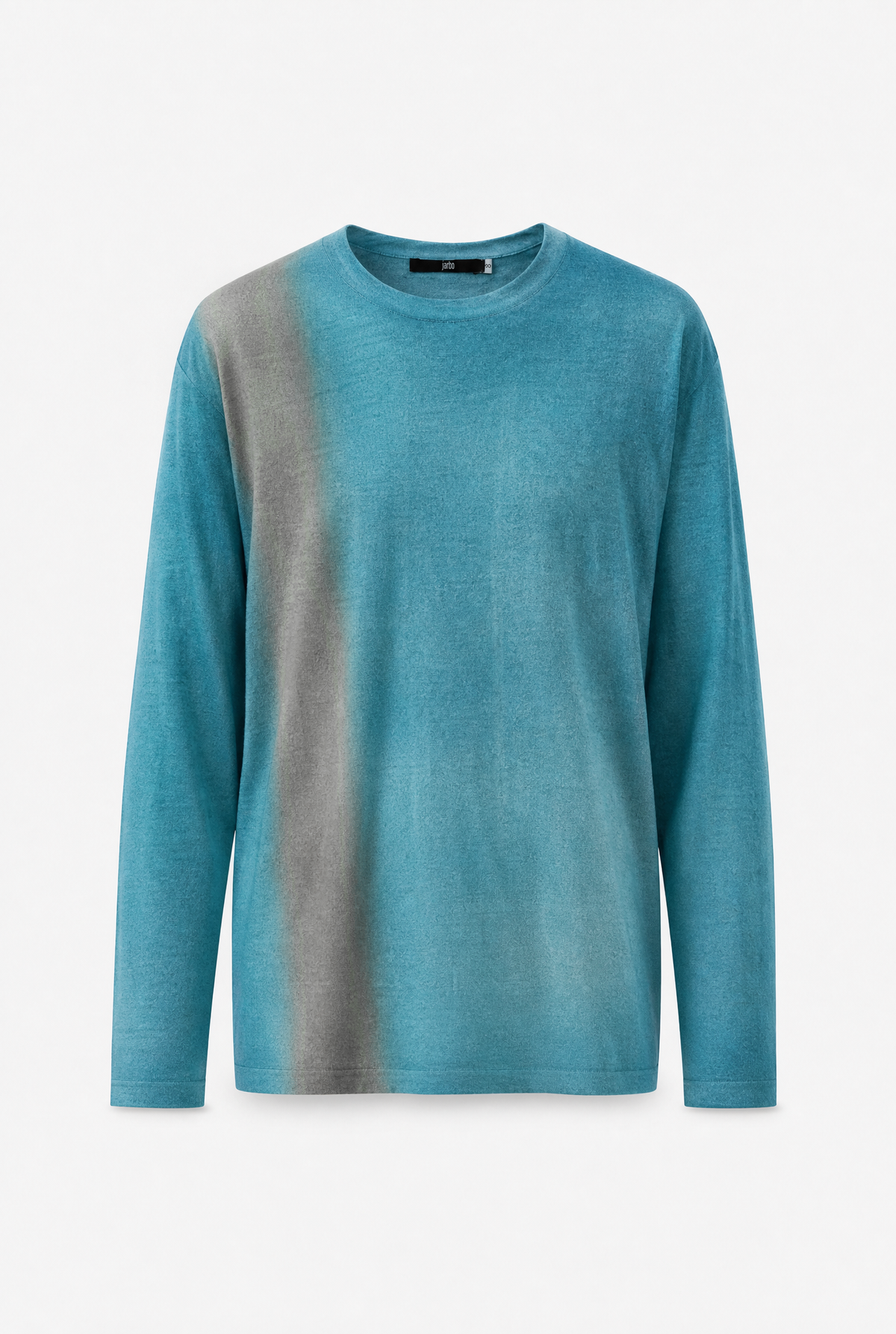SHILOH CREW IN HAND-DYED CASHMERE TURQUOISE SQUARES