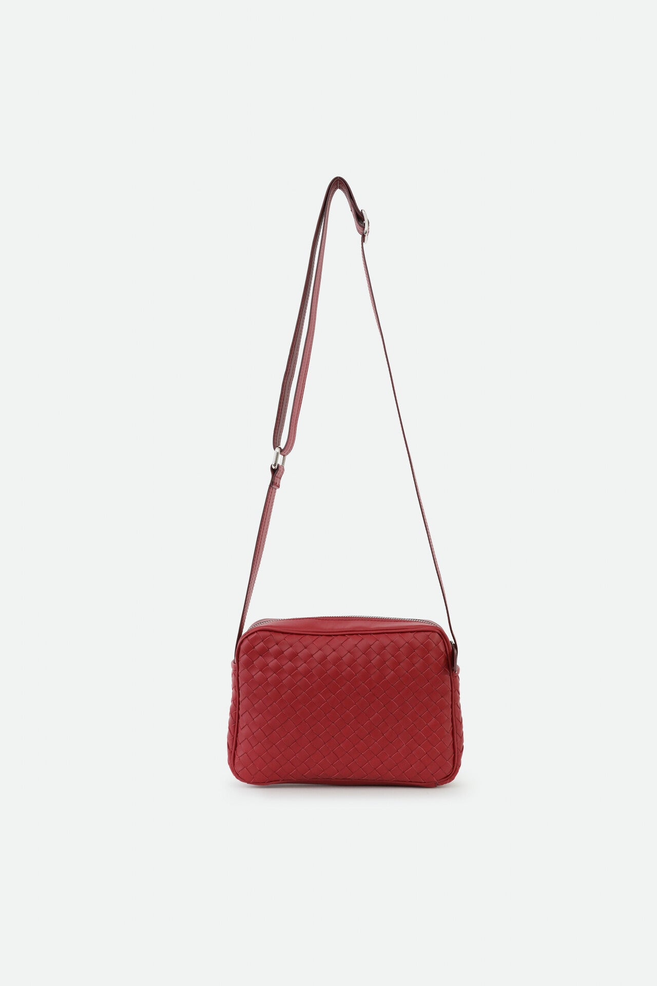 BARI WOVEN BAG IN ITALIAN LEATHER RED