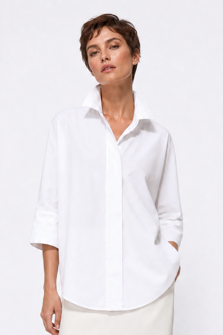 SAHANA DOLMAN SHIRT IN COTTON POPLIN