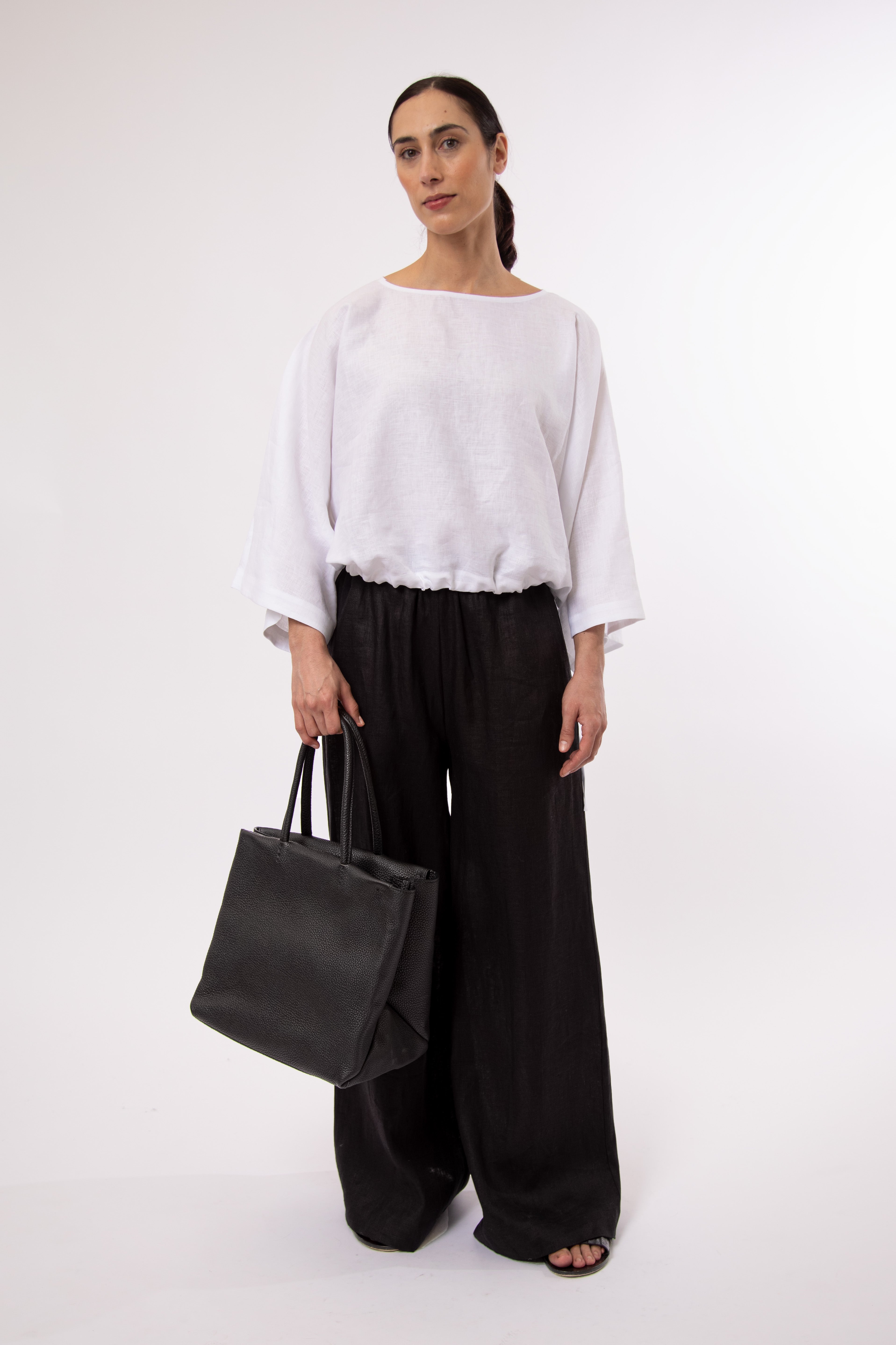MARCEL HANDBAG IN ITALIAN LEATHER BLACK