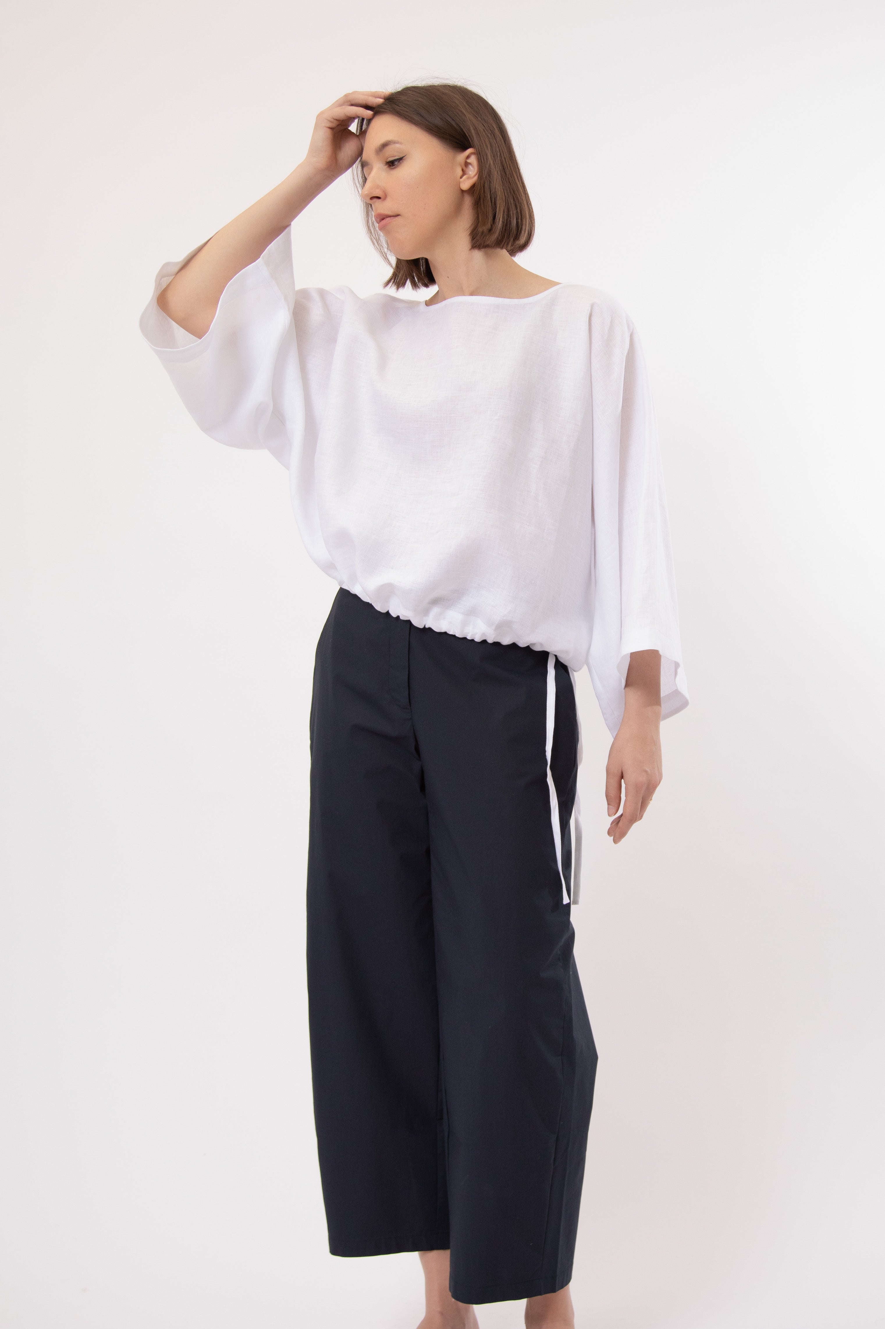 PETRA PANT IN ITALIAN FINE STRETCH COTTON