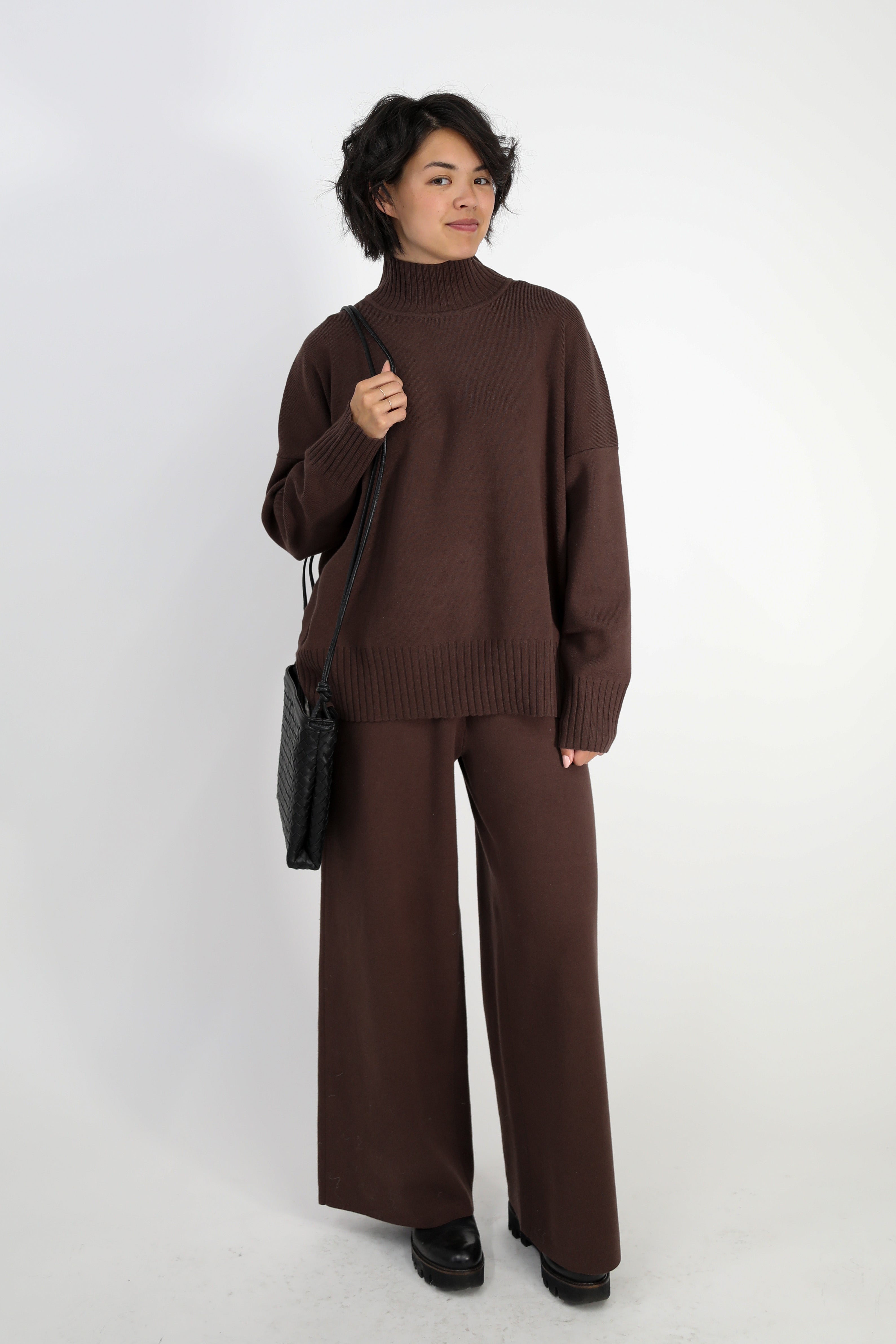 PIERO WIDE LEG PANT 100% ITALIAN COTTON