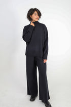 PIERO WIDE LEG PANT 100% ITALIAN COTTON