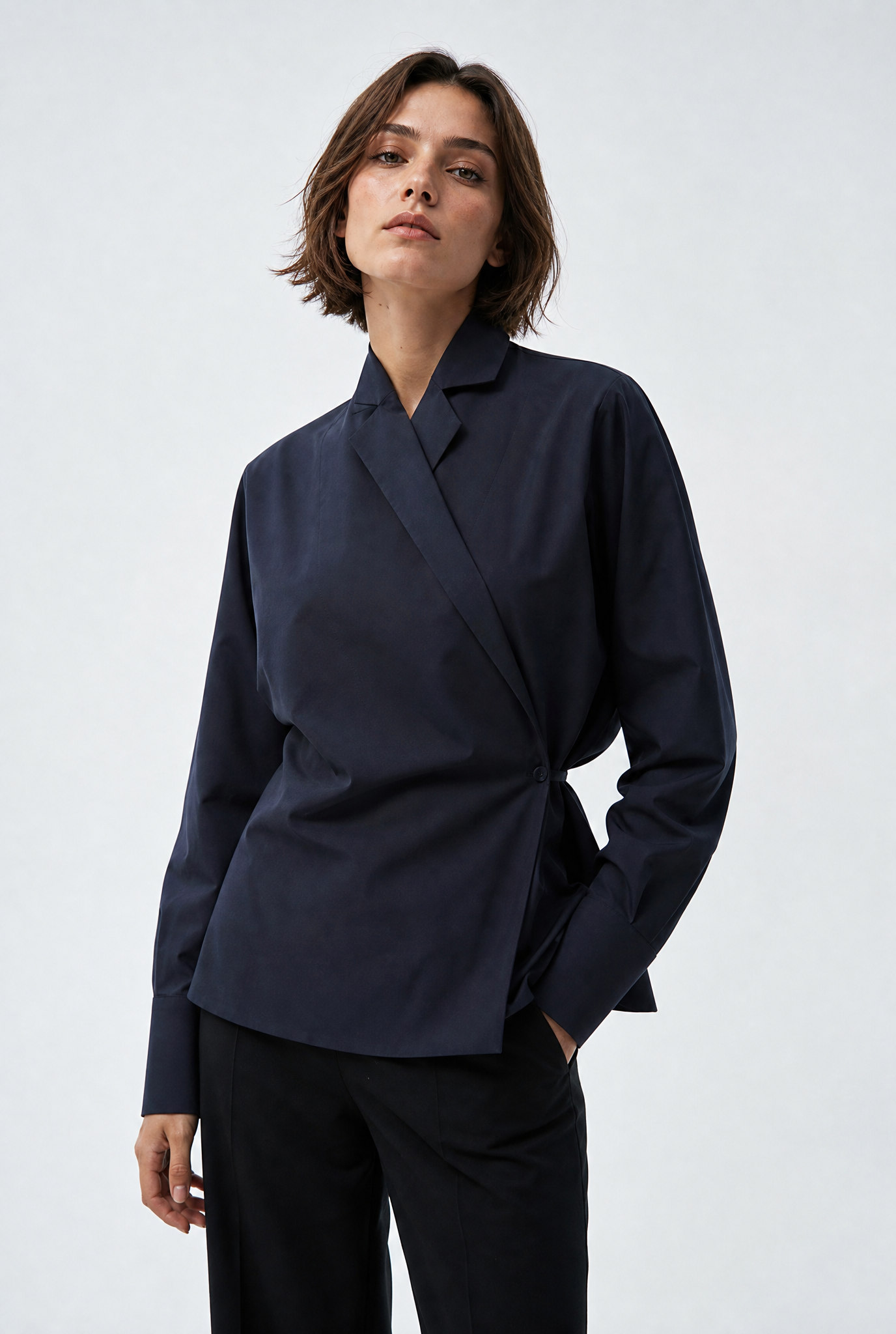 TEO SHIRT JACKET IN ITALIAN FINE STRETCH COTTON