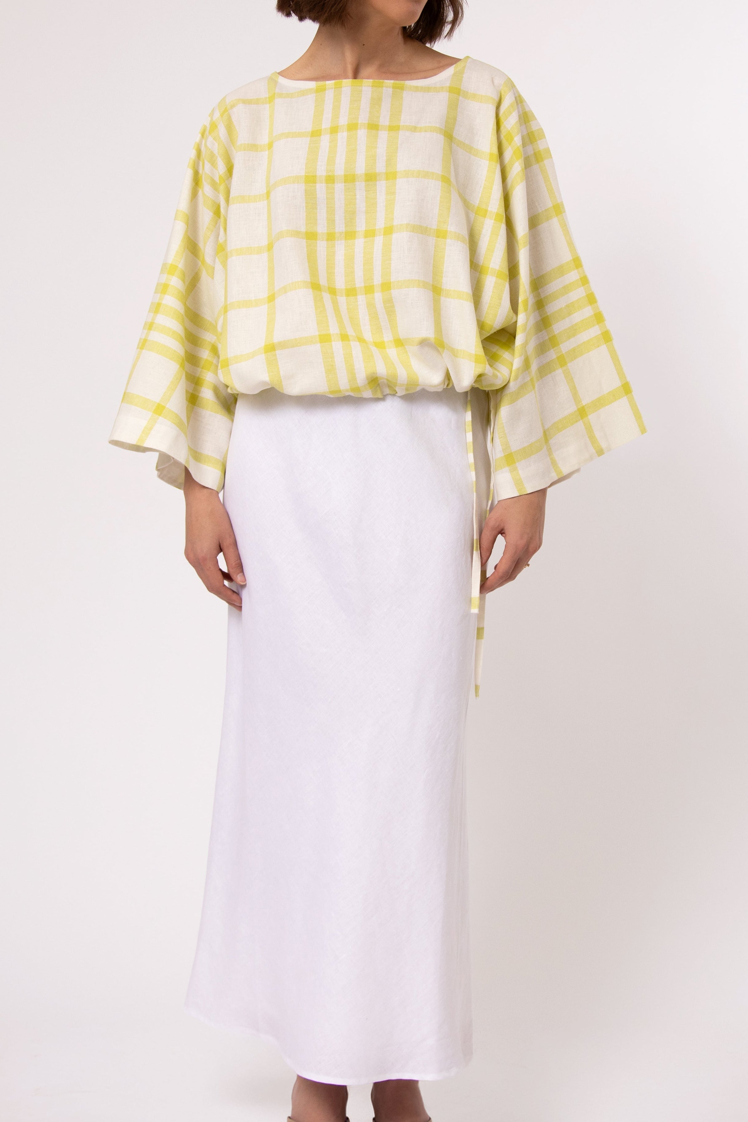 LEONORA BIAS SKIRT IN ITALIAN LINEN