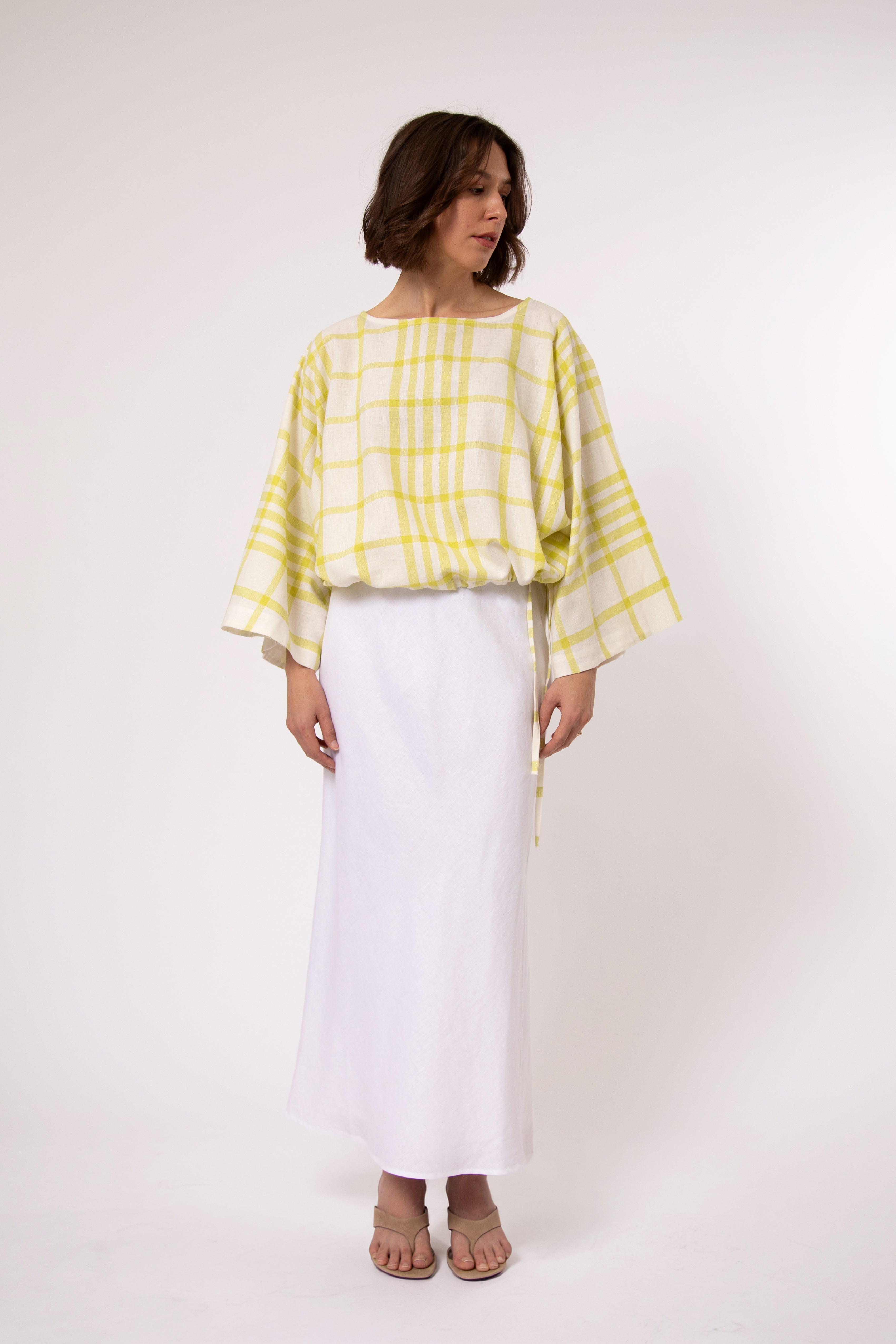 LEONORA BIAS SKIRT IN ITALIAN LINEN