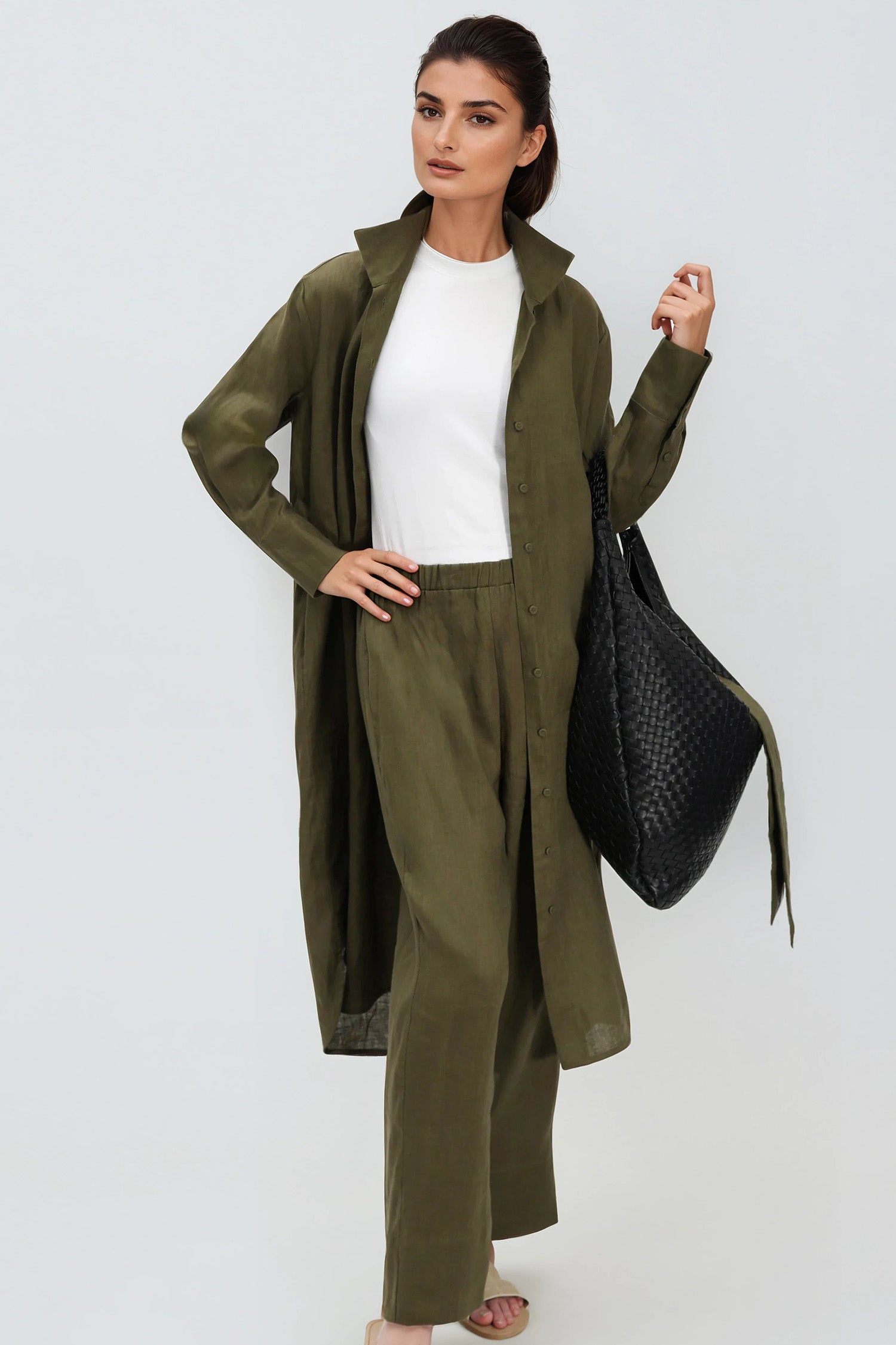 LONG BLOOM PANT IN PREMIUM ITALIAN LINEN
