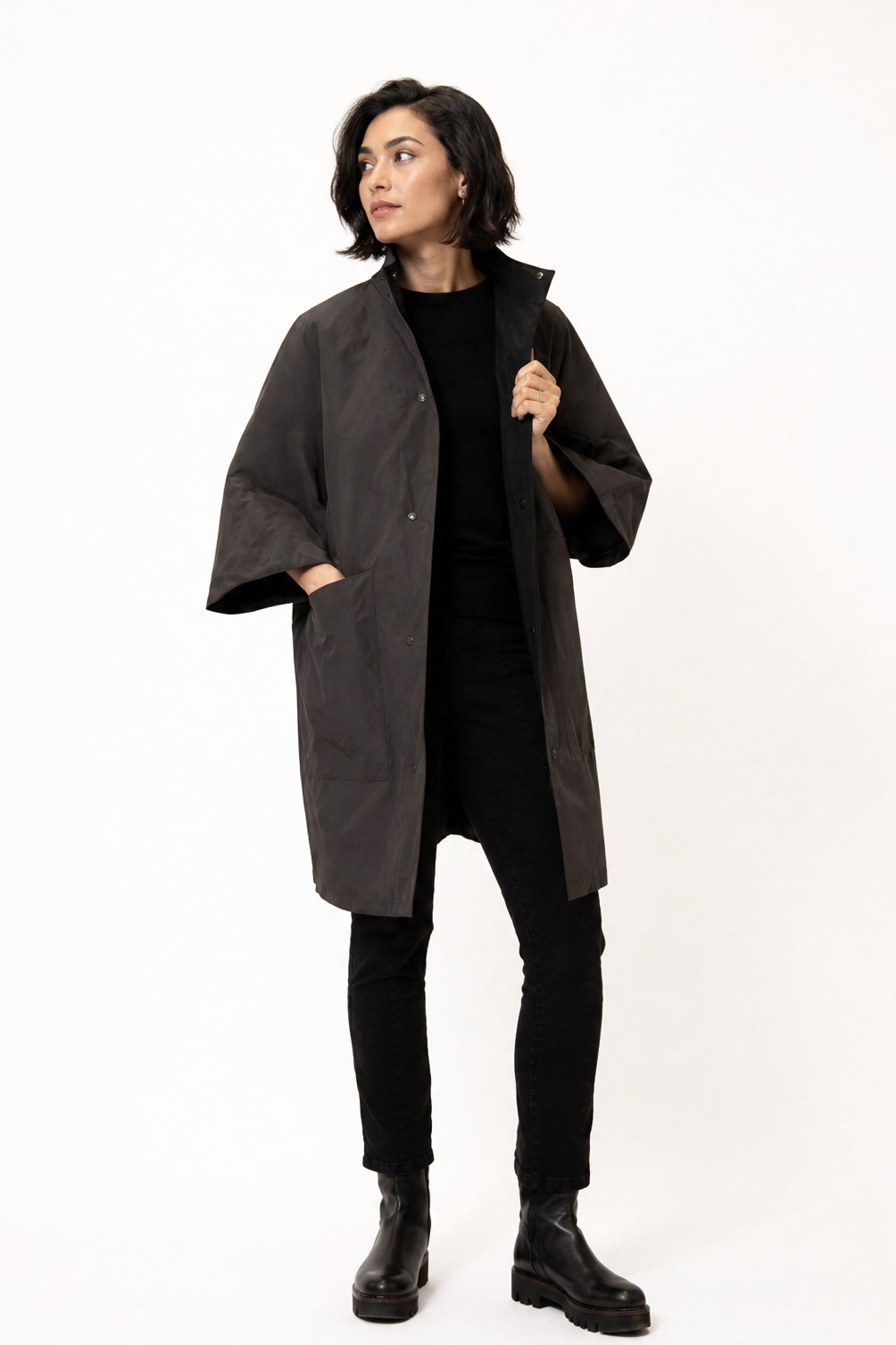 VAUGHN COAT IN REVERSIBLE TECHNO-SILK TAFFETA