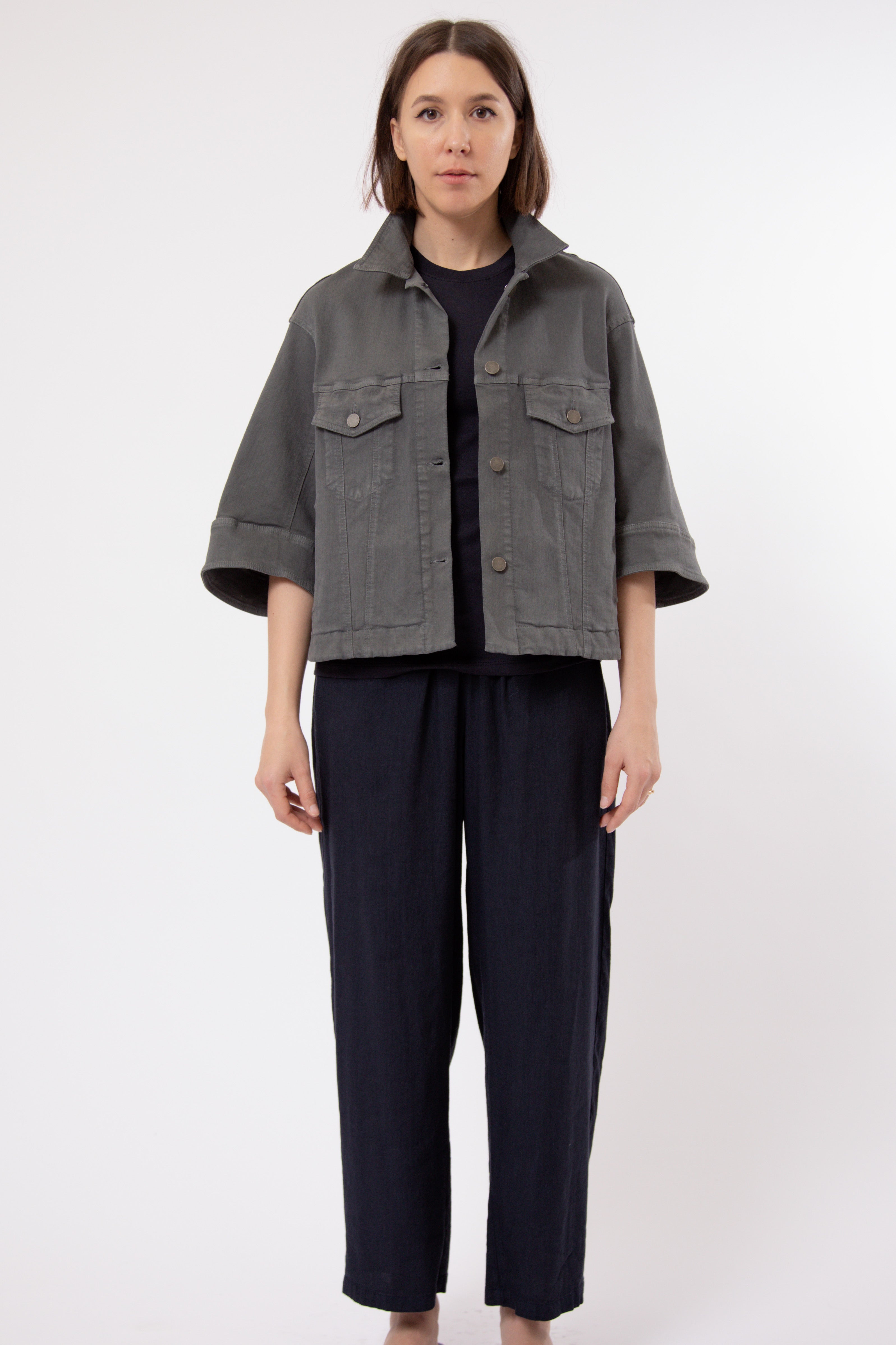 VENETO JACKET GARMENT-DYED ITALIAN STRETCH DENIM