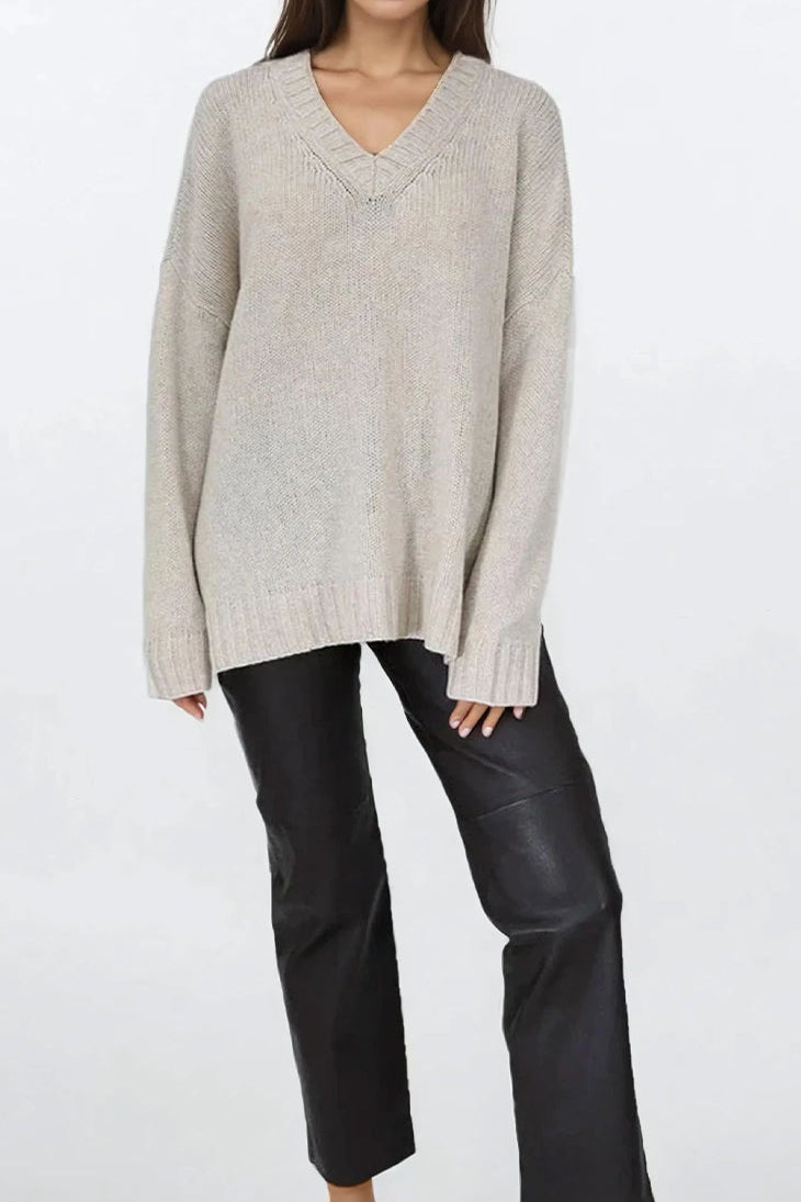 VIENNA V-NECK SWEATER IN CASHMERE BLEND