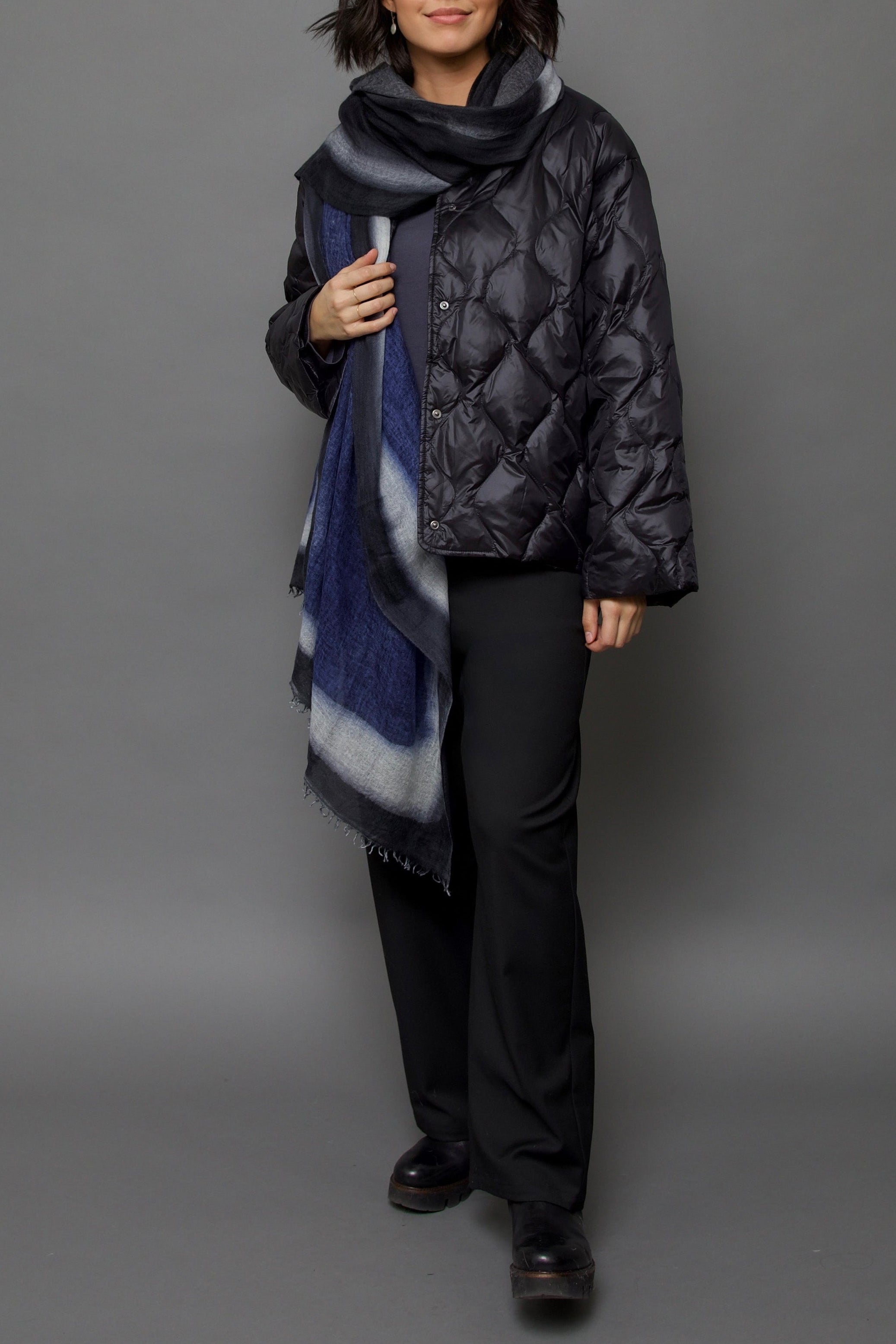 NORDIC CITY SCARF IN HAND DYED CASHMERE