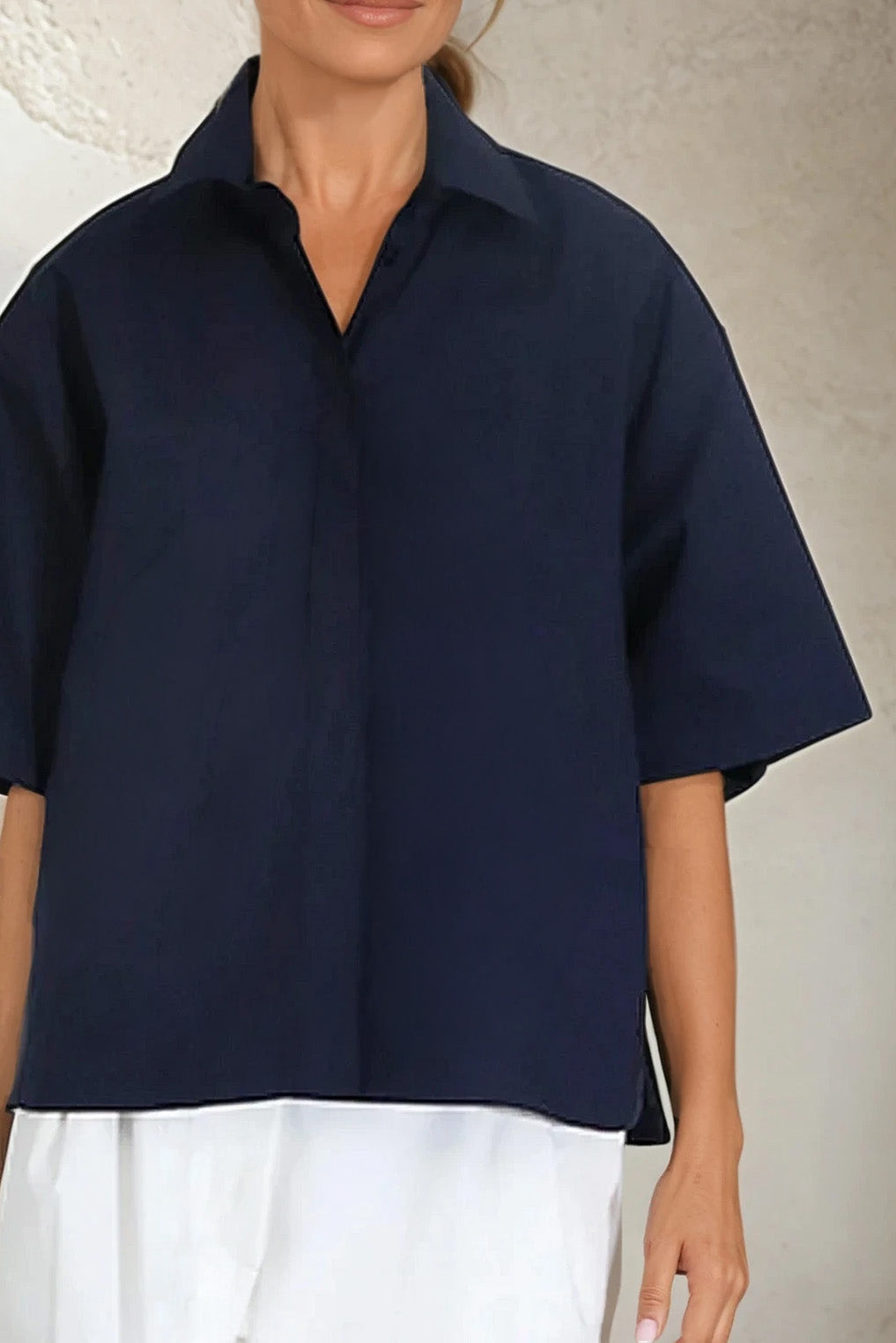 ZOEY CAMP SHIRT IN ITALIAN COTTON