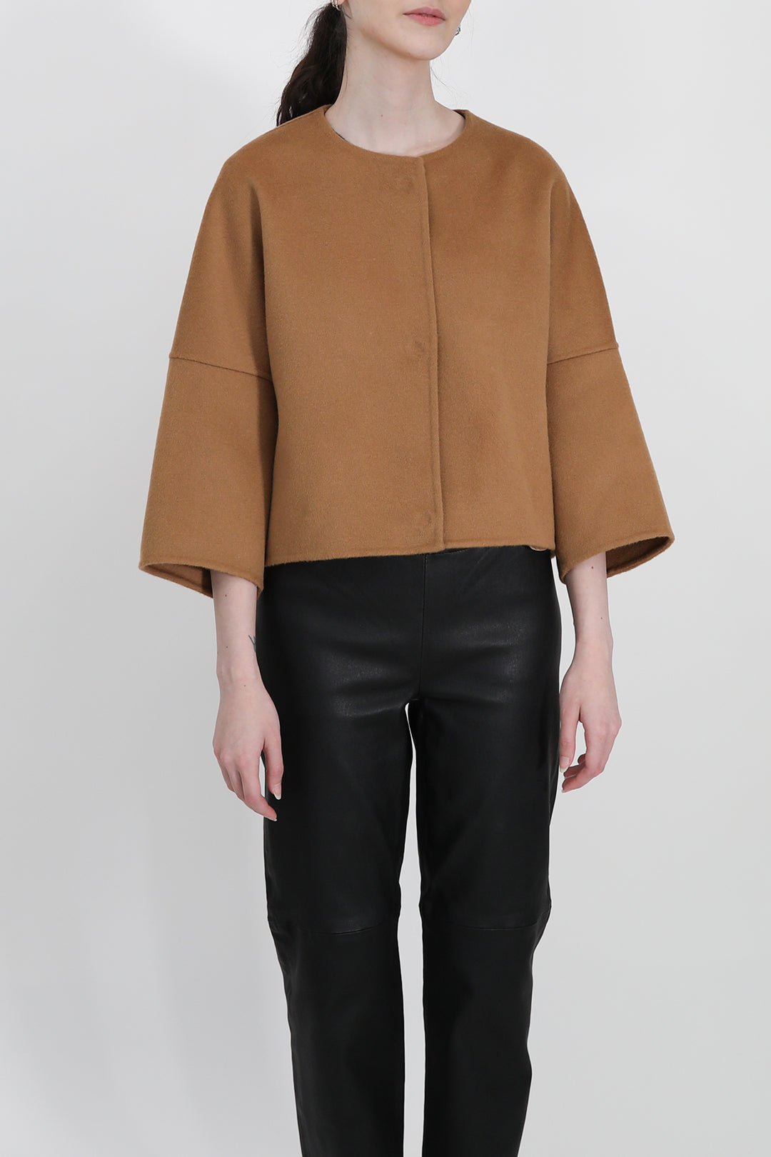 ADELAIDE SNAP JACKET IN DOUBLE - FACE CASHMERE WOOL - Jarbo