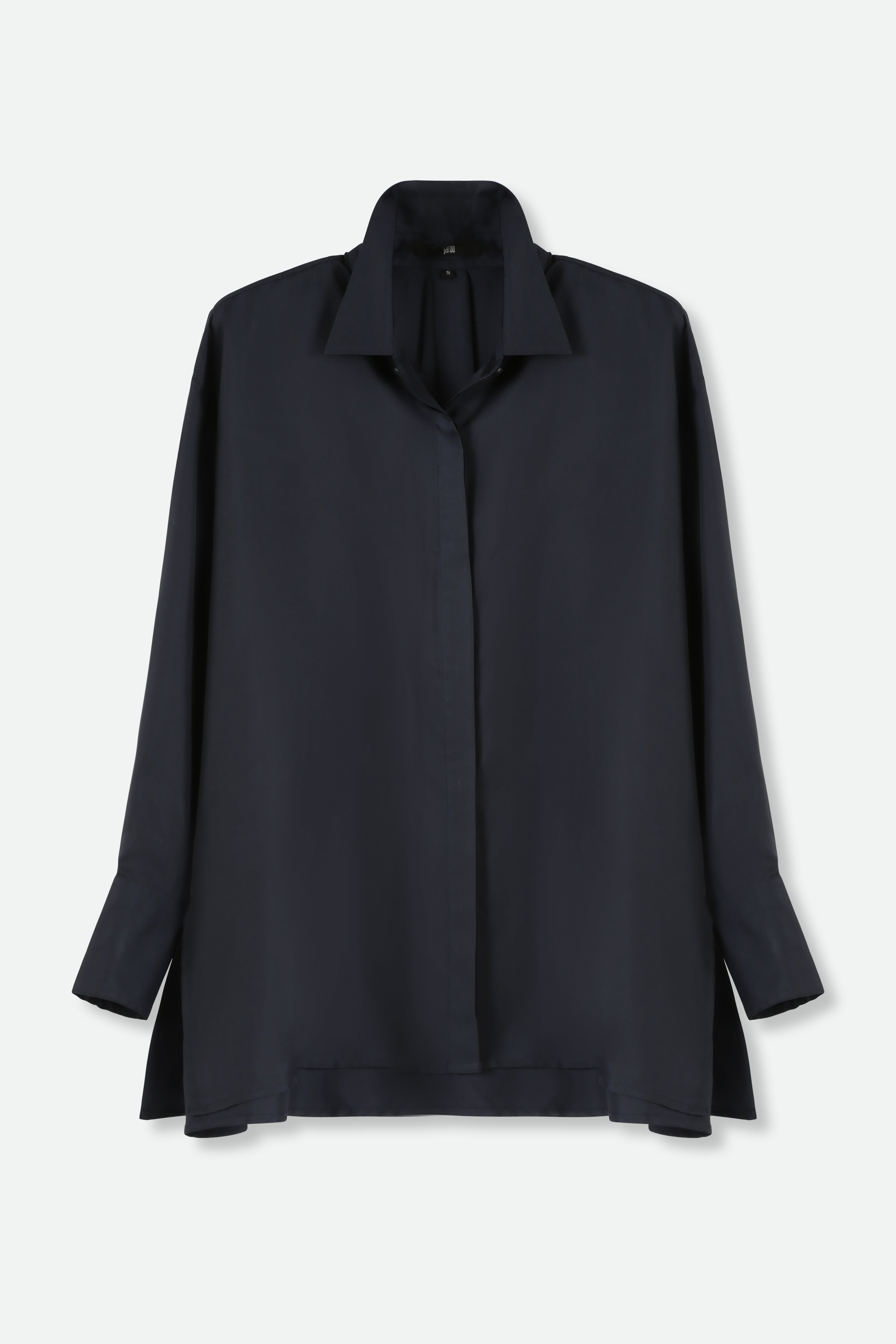 ADRIA SILK TWILL SHIRT IN NAVY - Jarbo