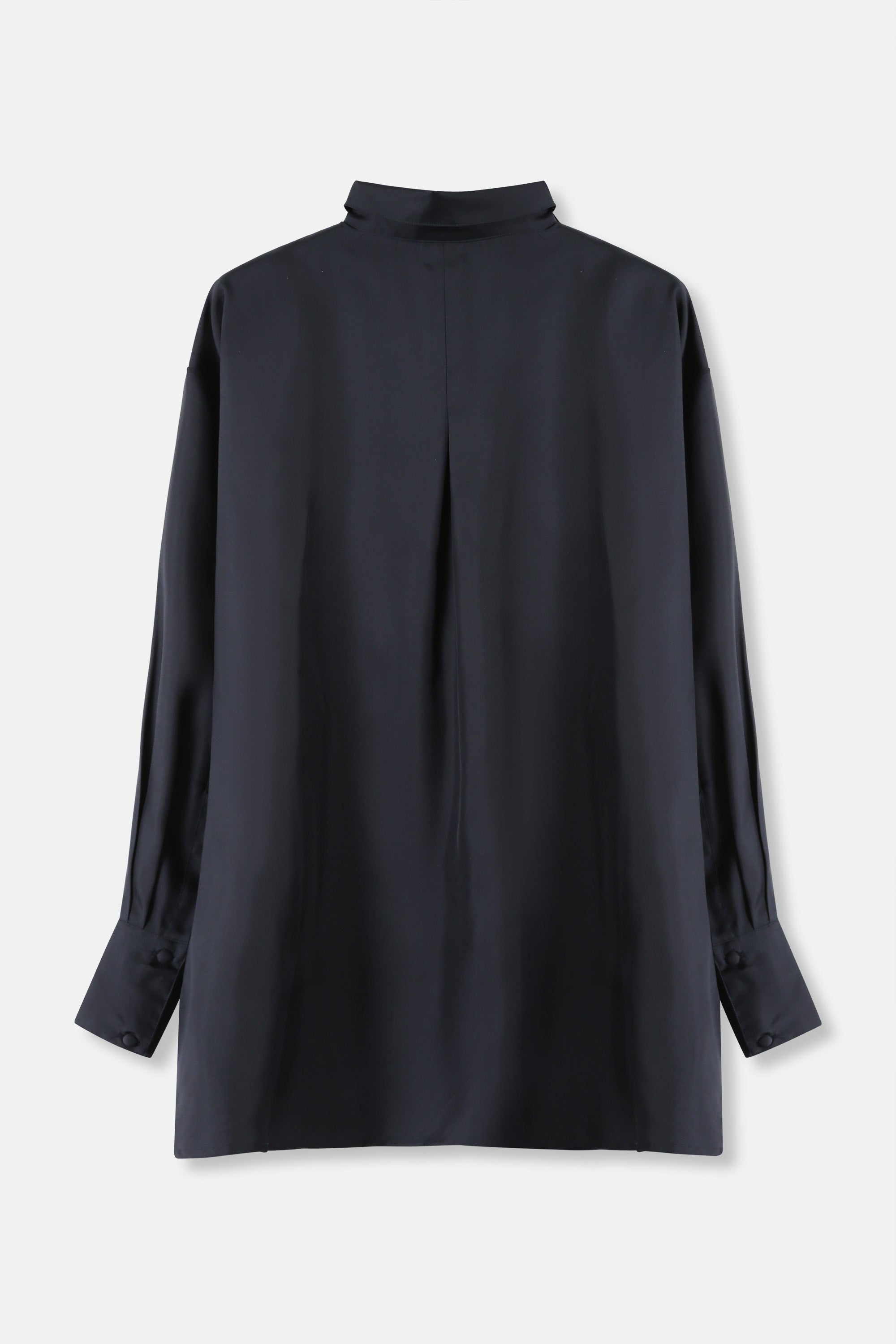 ADRIA SILK TWILL SHIRT IN NAVY - Jarbo