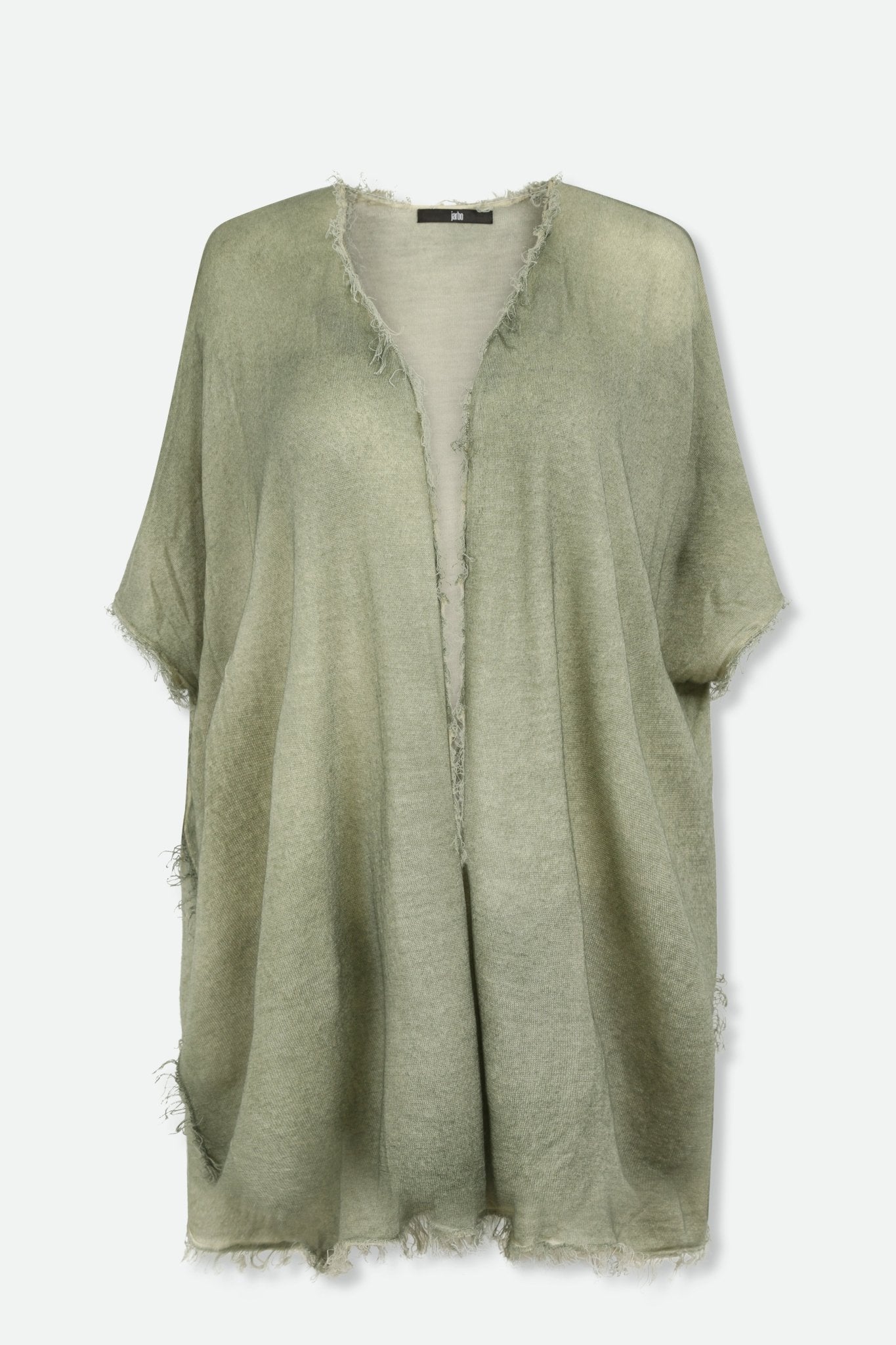 ALYA FRINGE CARDIGAN IN HAND - DYED EXTRA - FINE CASHMERE - MERINO - Jarbo