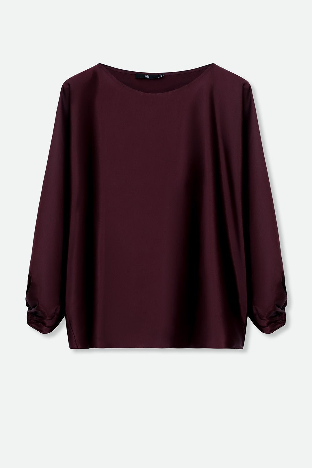 ANDIE ONE - SIZE BOATNECK BLOUSE IN SILK CHARMEUSE - Jarbo