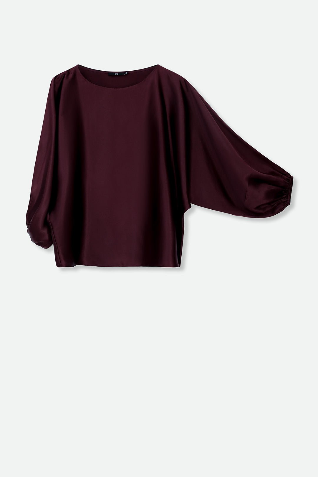 ANDIE ONE - SIZE BOATNECK BLOUSE IN SILK CHARMEUSE - Jarbo