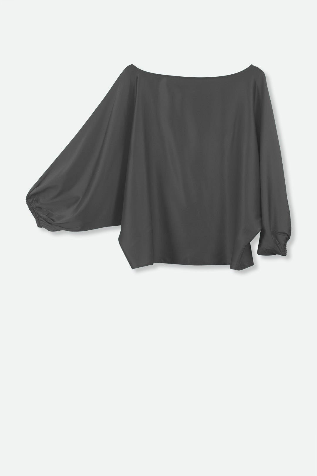 ANDIE ONE - SIZE BOATNECK BLOUSE IN SILK CHARMEUSE - Jarbo