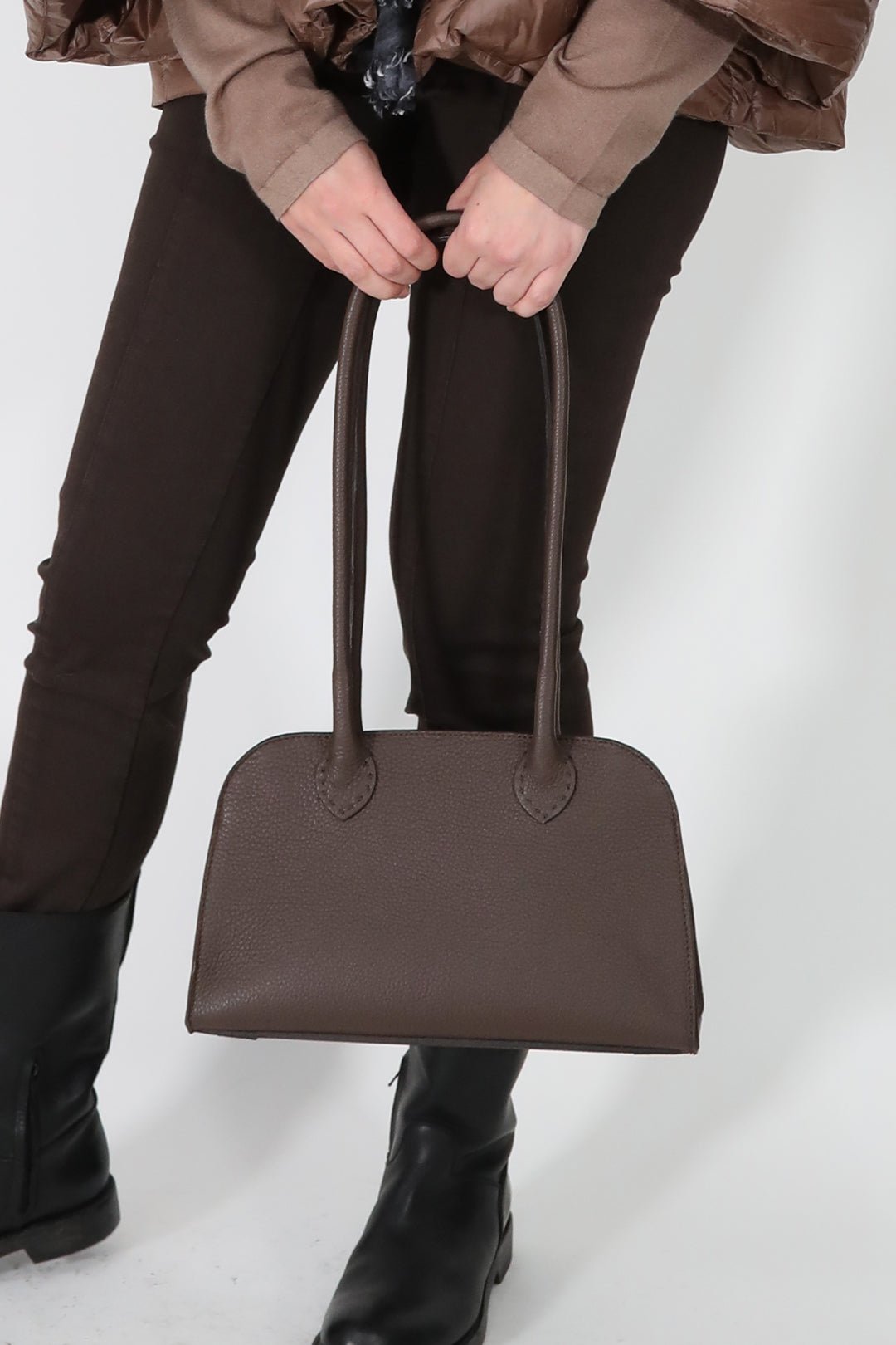 ARDEN 12 BAG IN ITALIAN CHOCOLATE FRENCH CALFSKIN - Jarbo