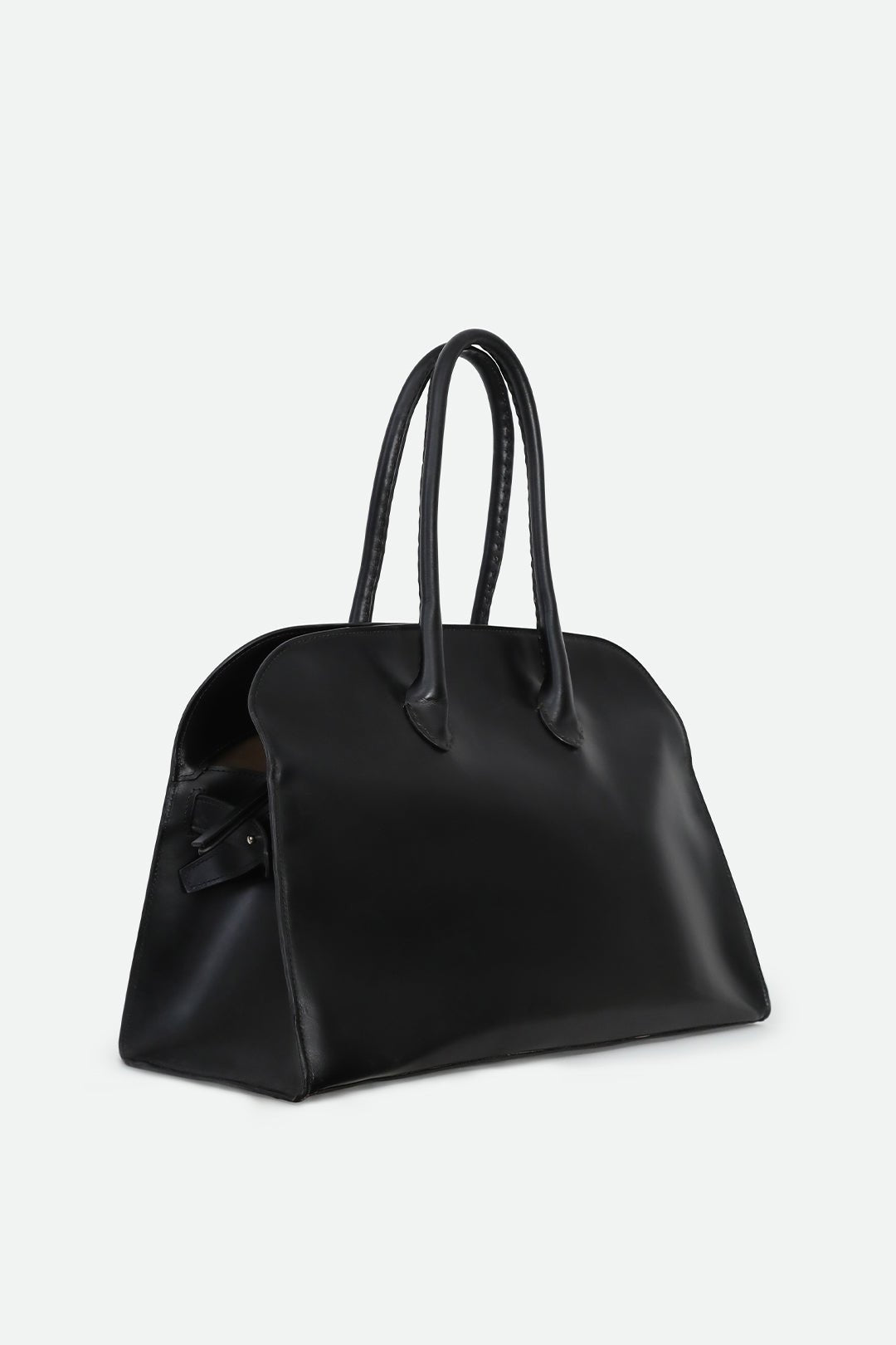 ARDEN HANDBAG IN BLACK POLISHED LEATHER - Jarbo