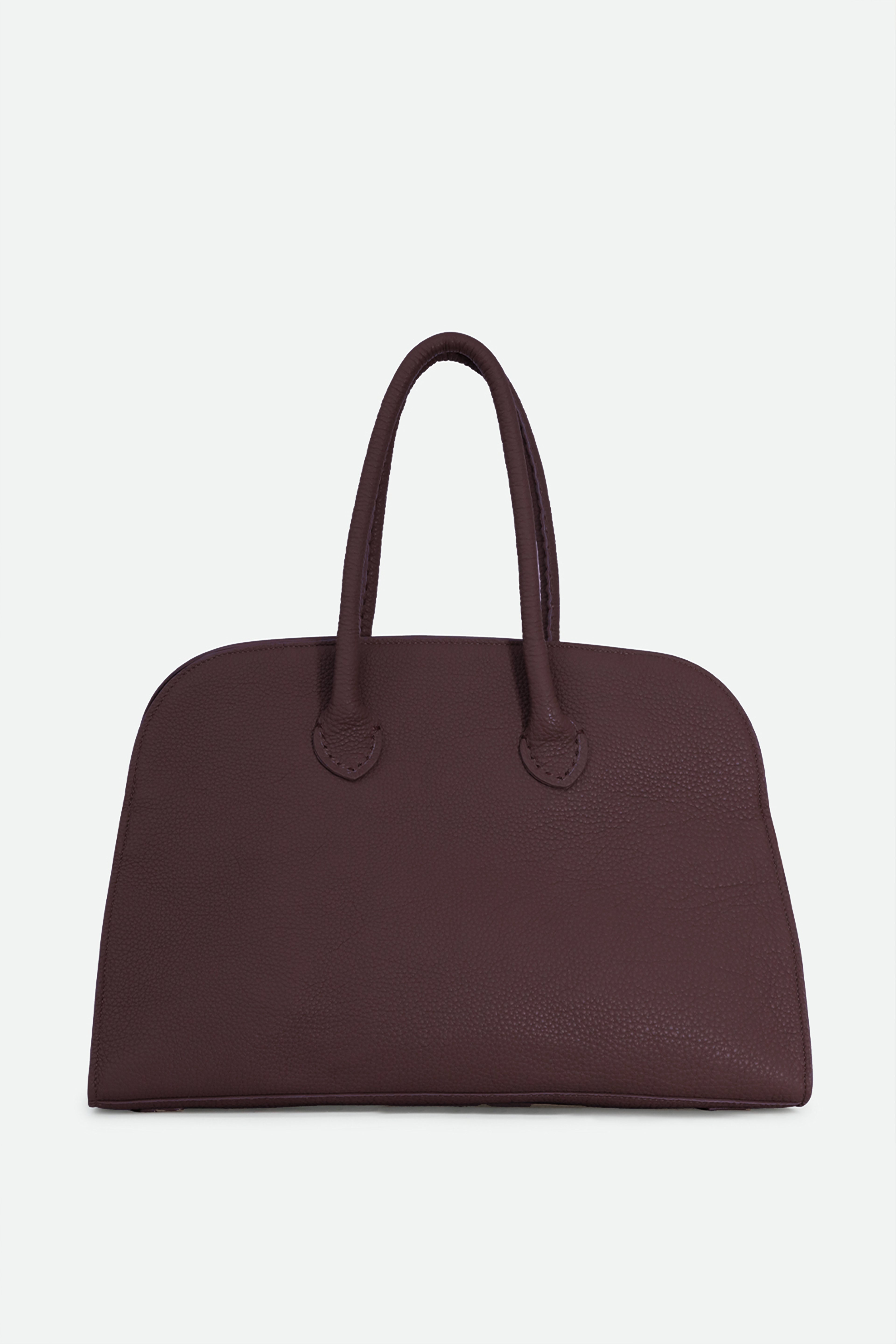 ARDEN HANDBAG IN ITALIAN LEATHER BORDEAUX - Jarbo