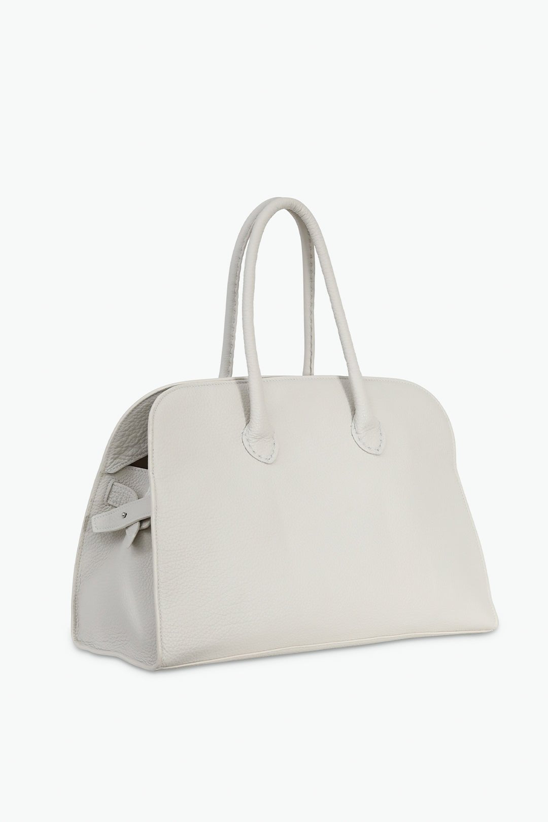 ARDEN HANDBAG IN ITALIAN LEATHER BUTTER WHITE - Jarbo