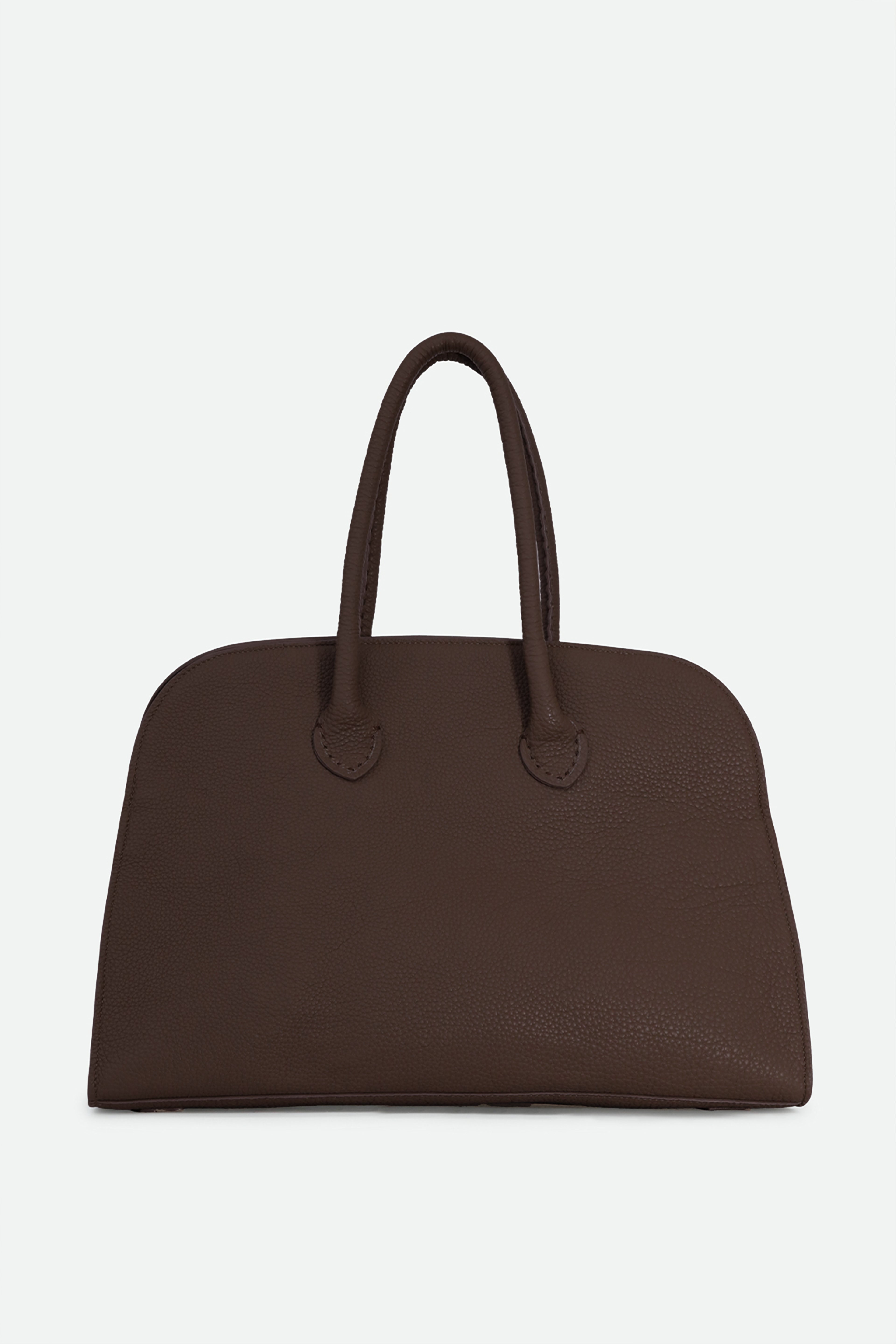 ARDEN HANDBAG IN ITALIAN LEATHER CHOCOLATE - Jarbo