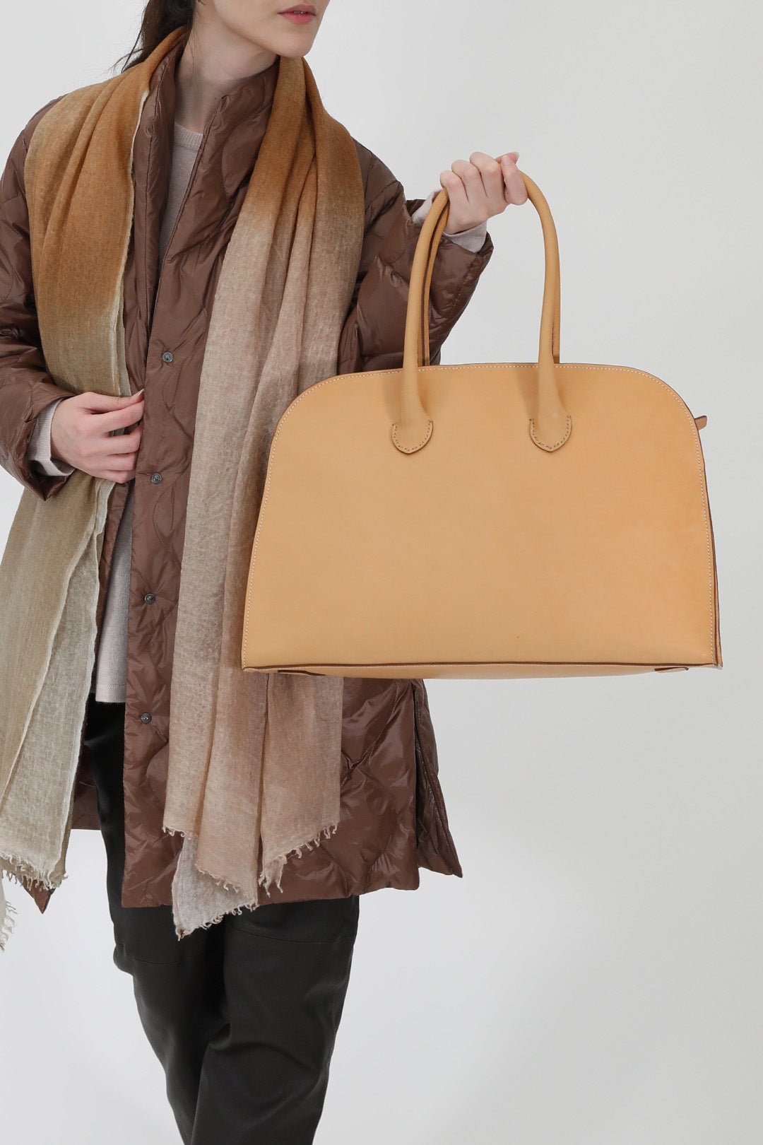 ARDEN HANDBAG IN NATURAL TANNED LEATHER - Jarbo