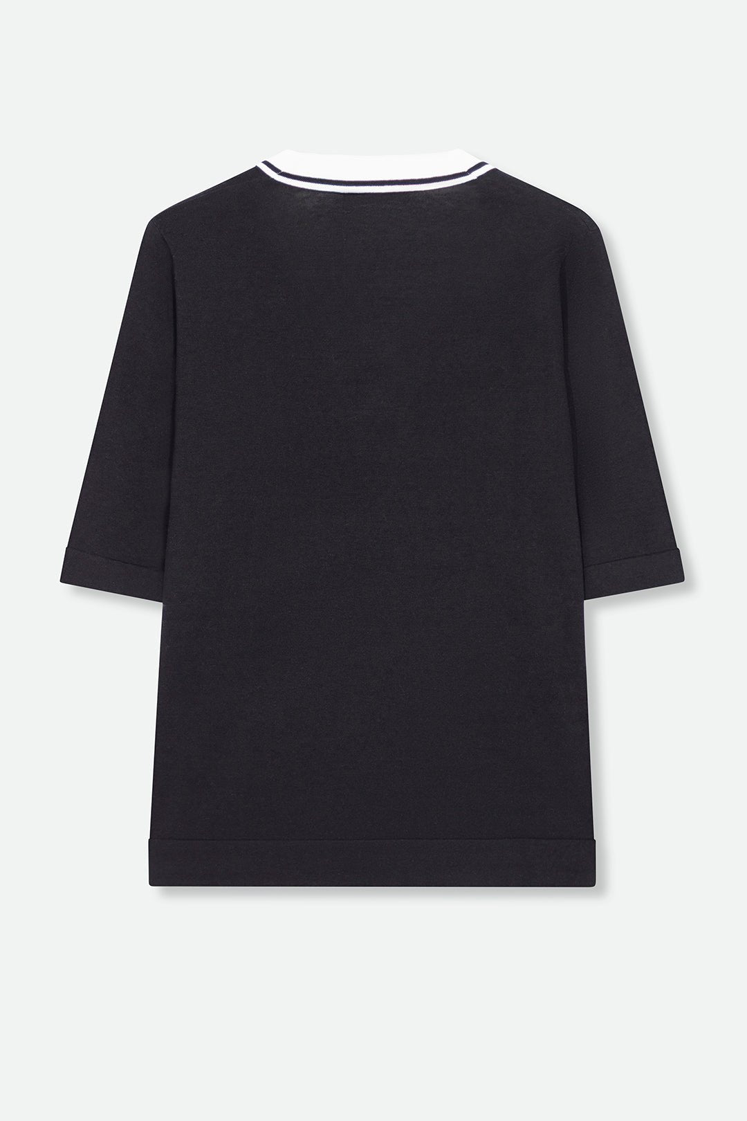 ARLO V-NECK IN FINE GAUGE ITALIAN SILK COTTON - Jarbo
