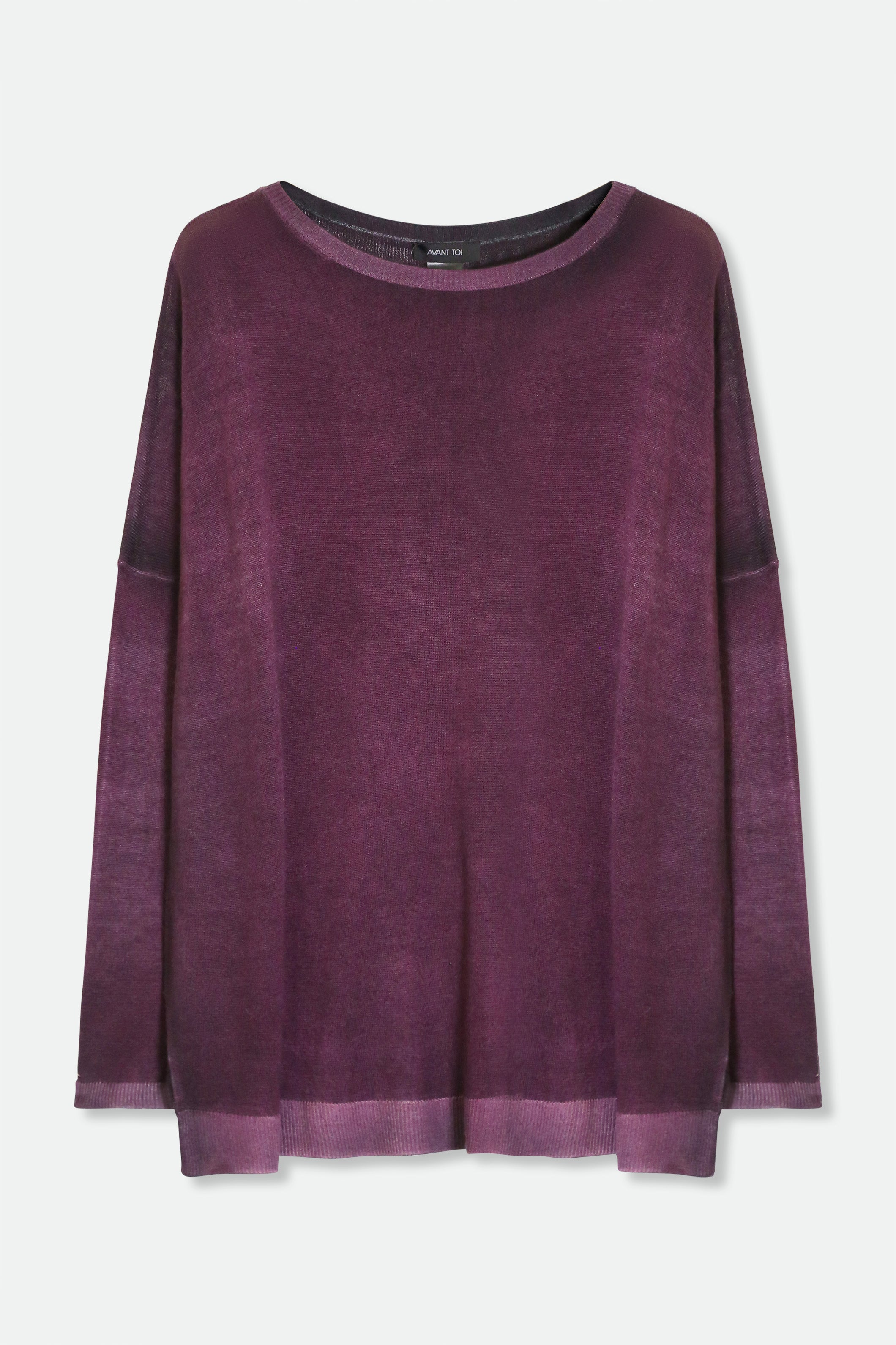 AVANT TOI HAND-DYED KNITTED PULLOVER Aubergine - Jarbo