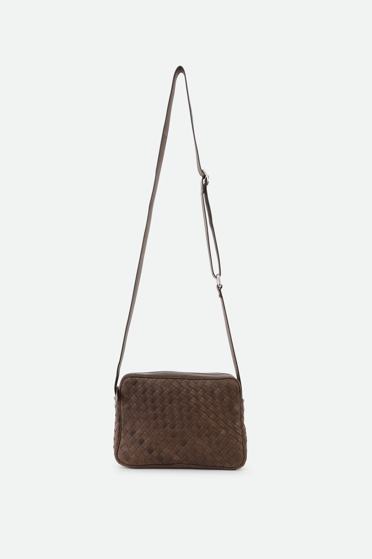 BARI WOVEN BAG IN ITALIAN LEATHER BROWN - Jarbo