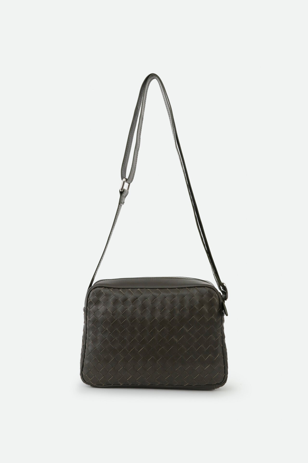 BARI WOVEN BAG IN ITALIAN LEATHER OLIVE - Jarbo