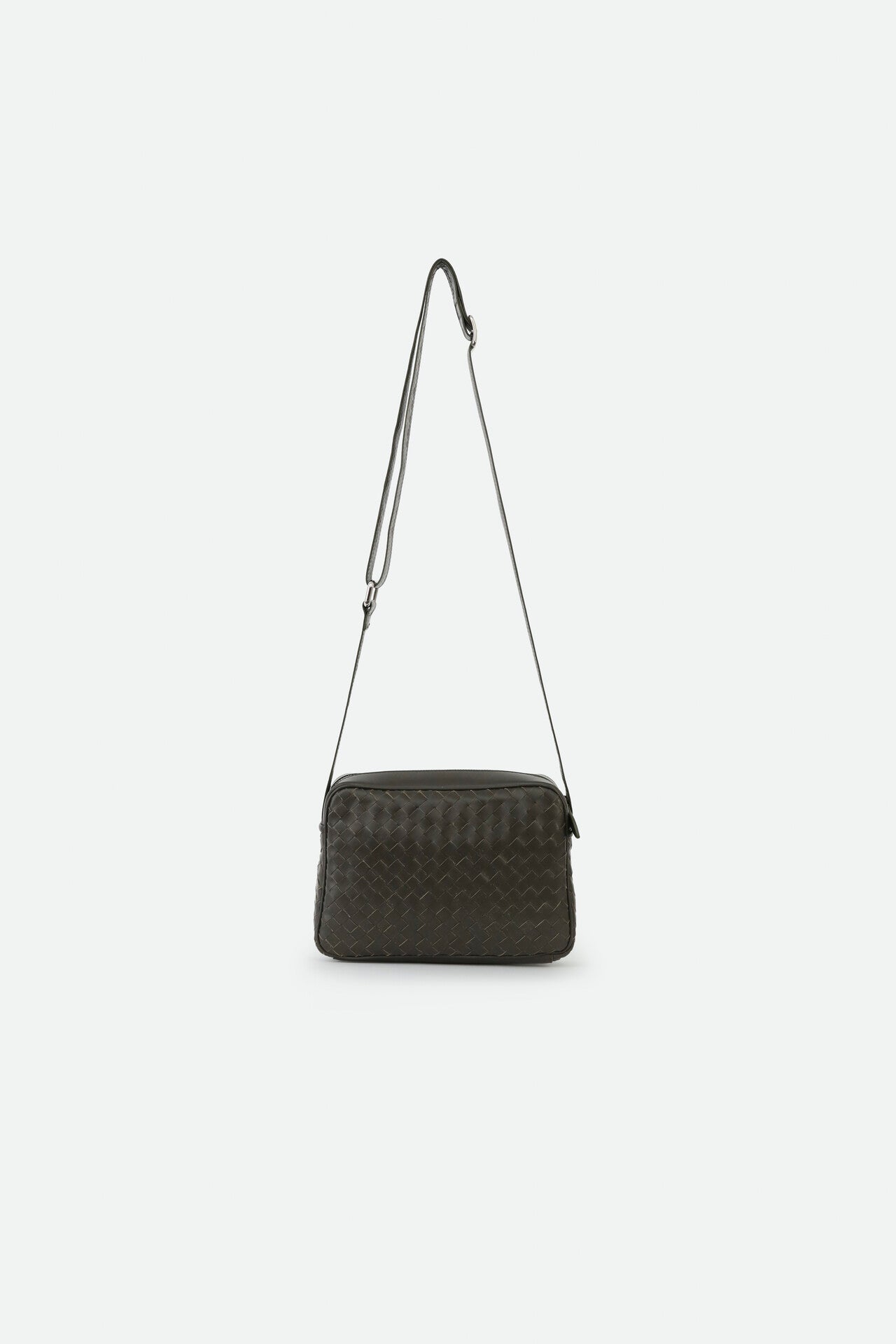 BARI WOVEN BAG IN ITALIAN LEATHER OLIVE - Jarbo