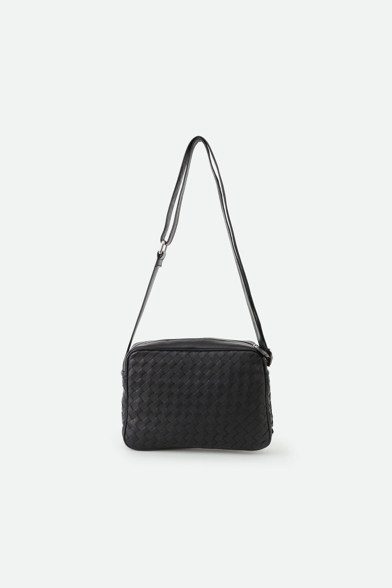 BARI WOVEN ITALIAN LEATHER BAG BLACK - Jarbo