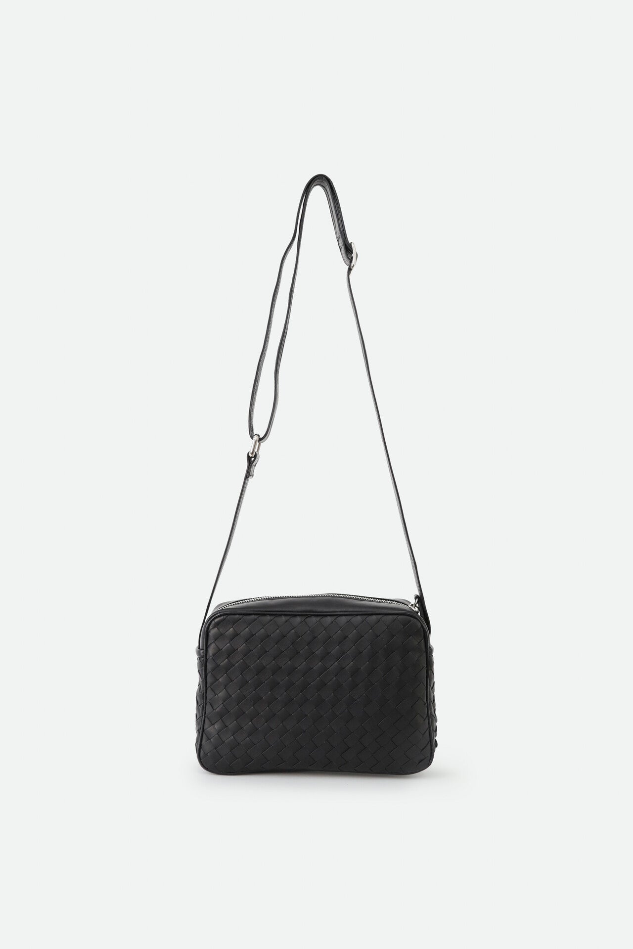 BARI WOVEN ITALIAN LEATHER BAG BLACK - Jarbo