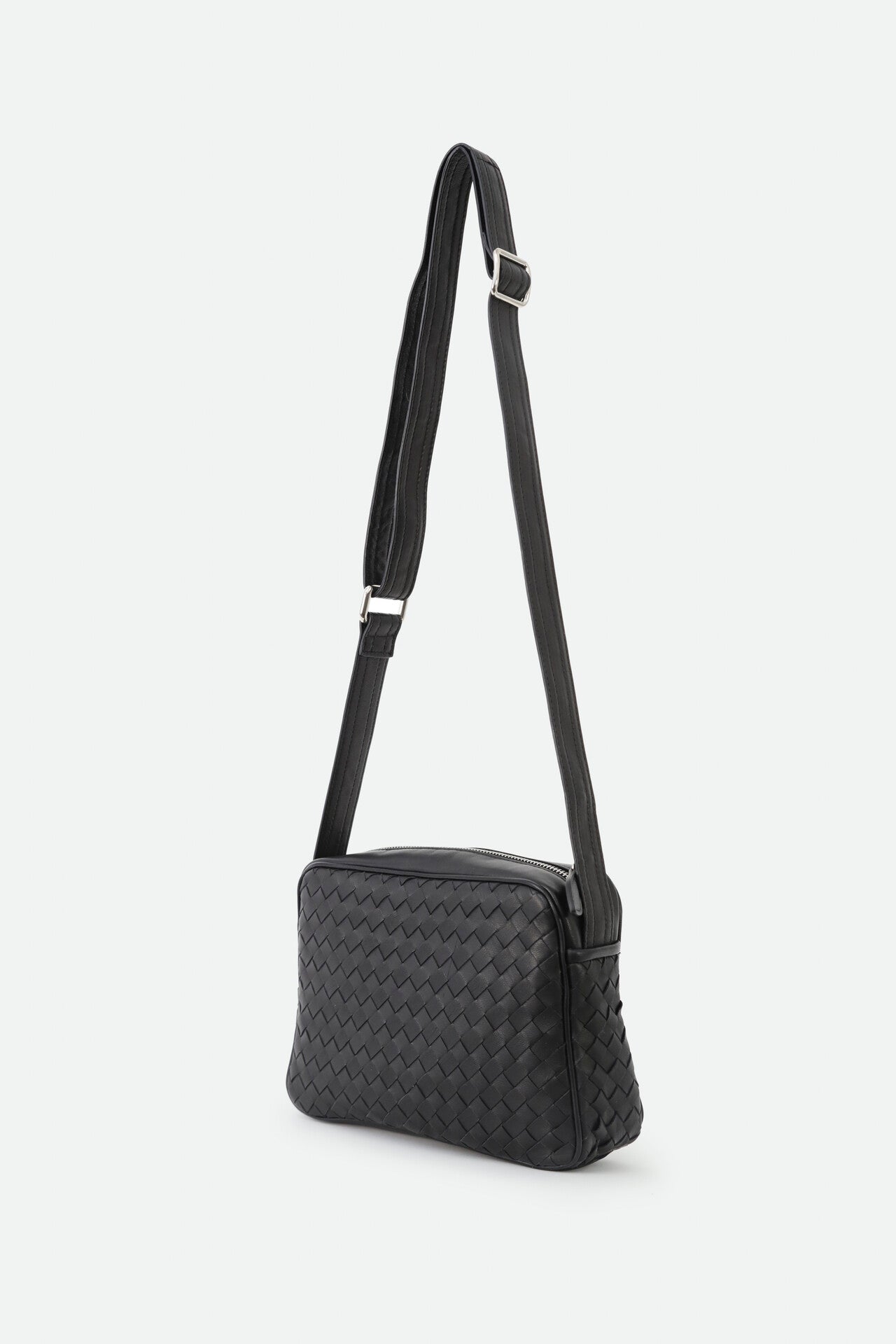 BARI WOVEN ITALIAN LEATHER BAG BLACK - Jarbo