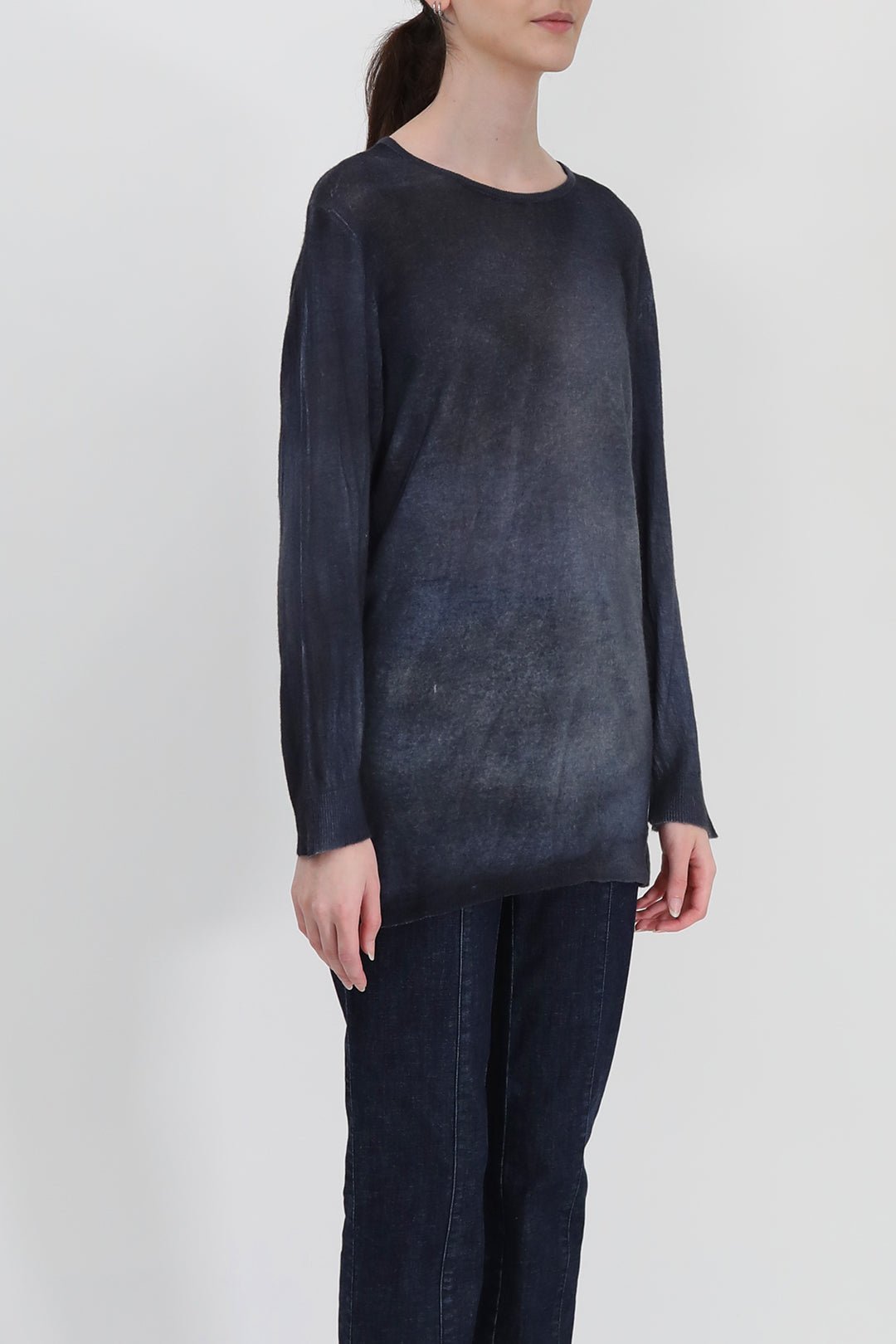 BASILE CREW IN HAND - DYED LIGHTWEIGHT CASHMERE - Jarbo