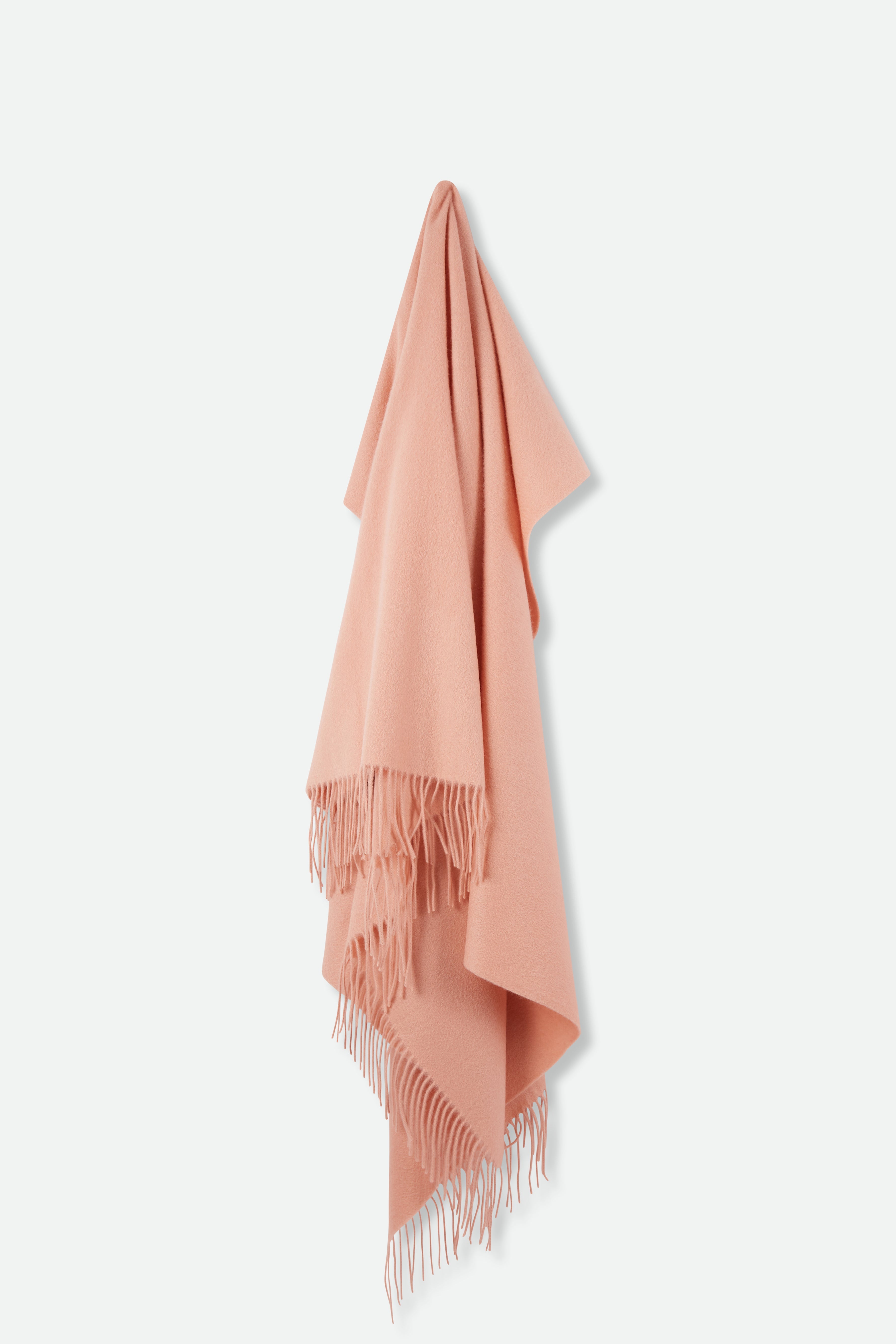 BASILIO BLANKET FRINGED WRAP IN PURE CASHMERE - Jarbo