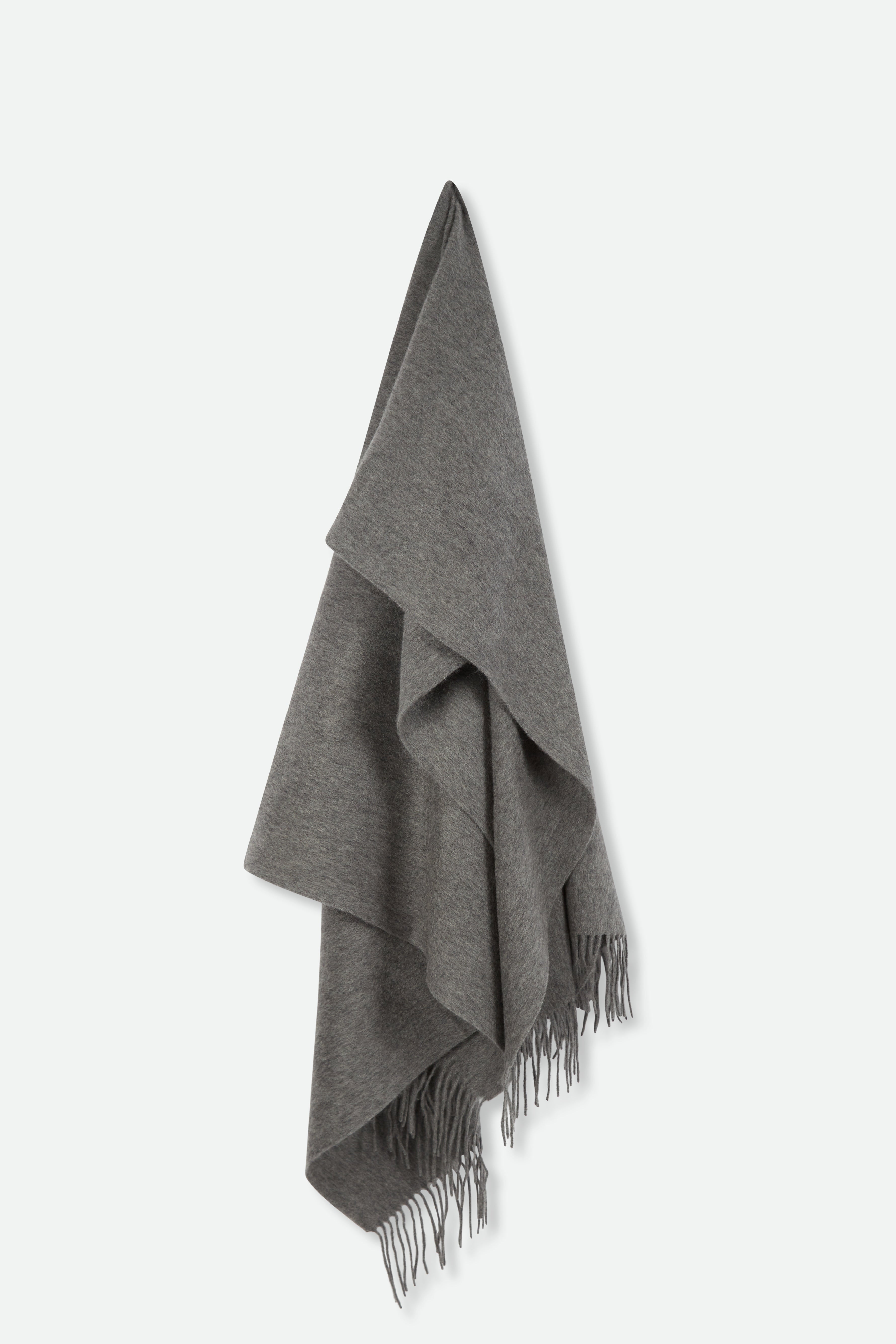 BASILIO BLANKET FRINGED WRAP IN PURE CASHMERE - Jarbo