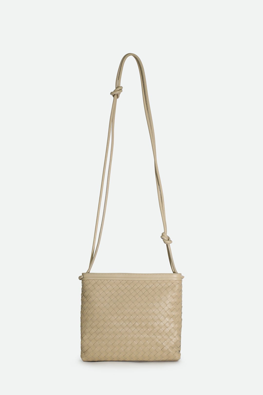 BELLIZZI BAG IN WOVEN ITALIAN LEATHER ECRU - Jarbo