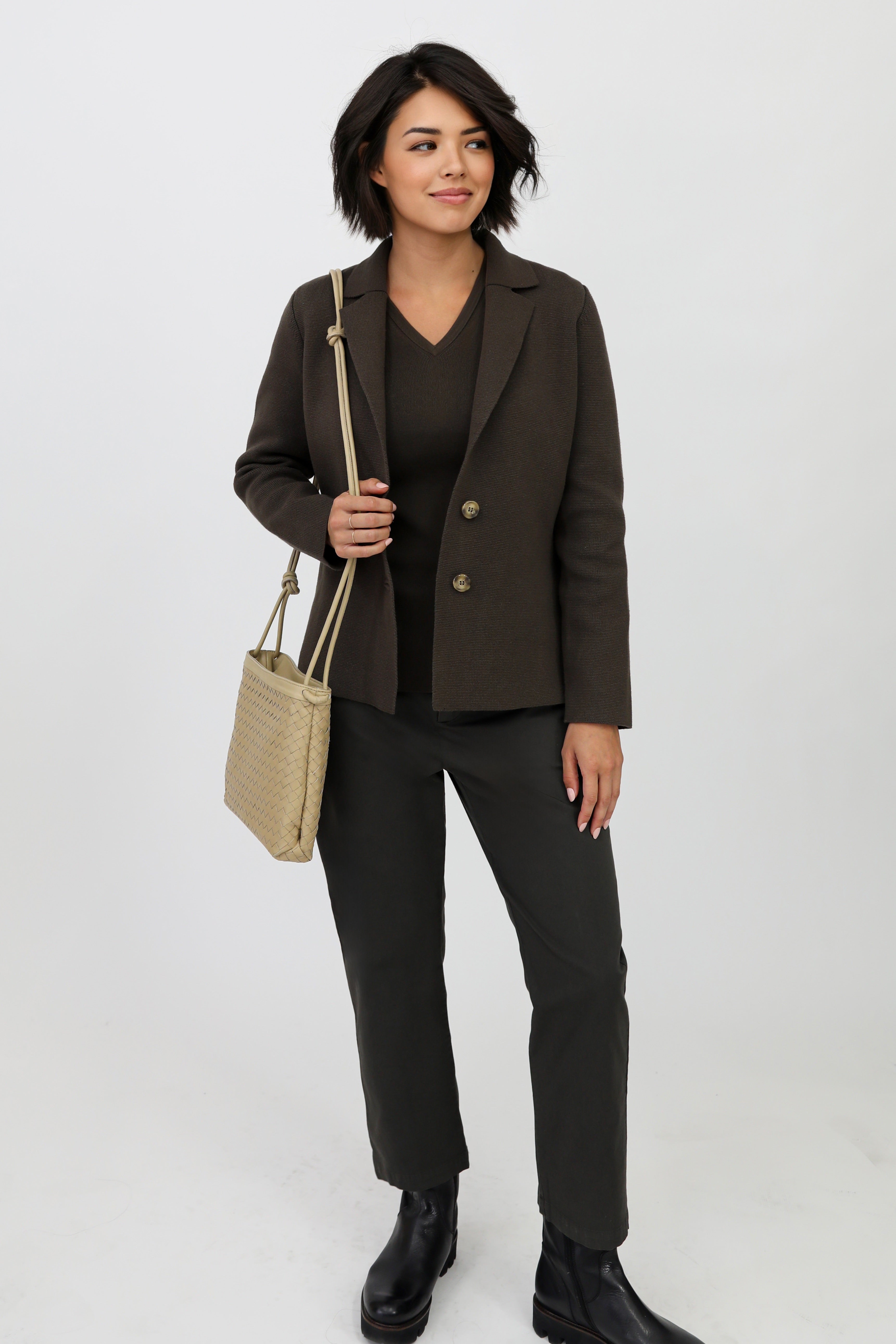 BELLIZZI BAG IN WOVEN ITALIAN LEATHER ECRU - Jarbo